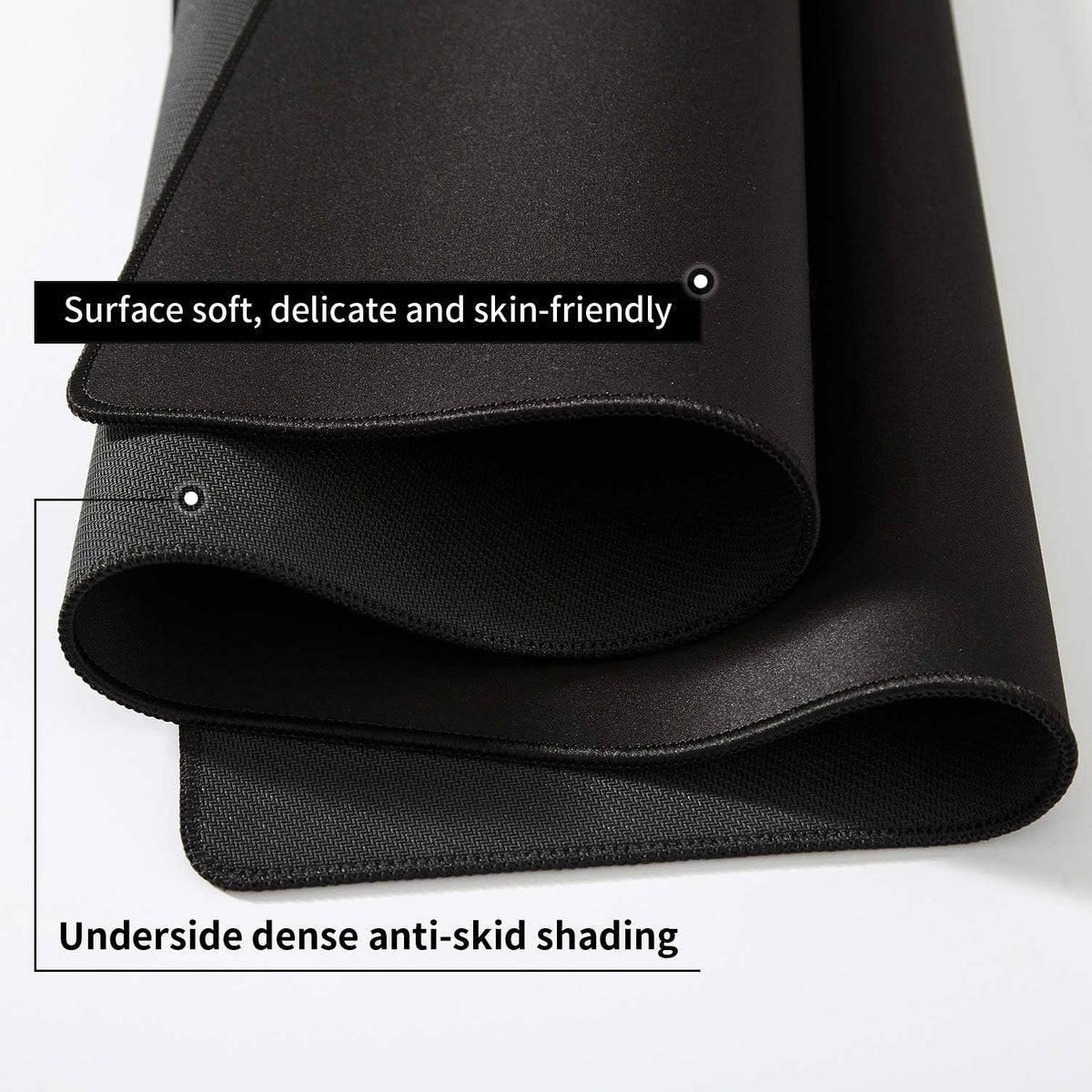 DOBAOJIA Black Mouse Pad Gaming, Mouse Pad Mat for Desk XXXXL 47.2” x 23.6”