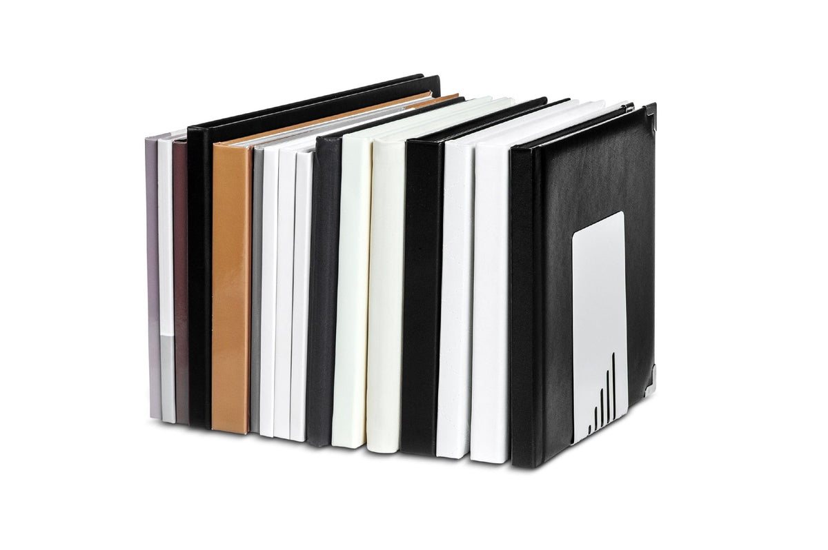 Maul 85 x 140 x 140 mm Narrow Metal Book Ends - Grey