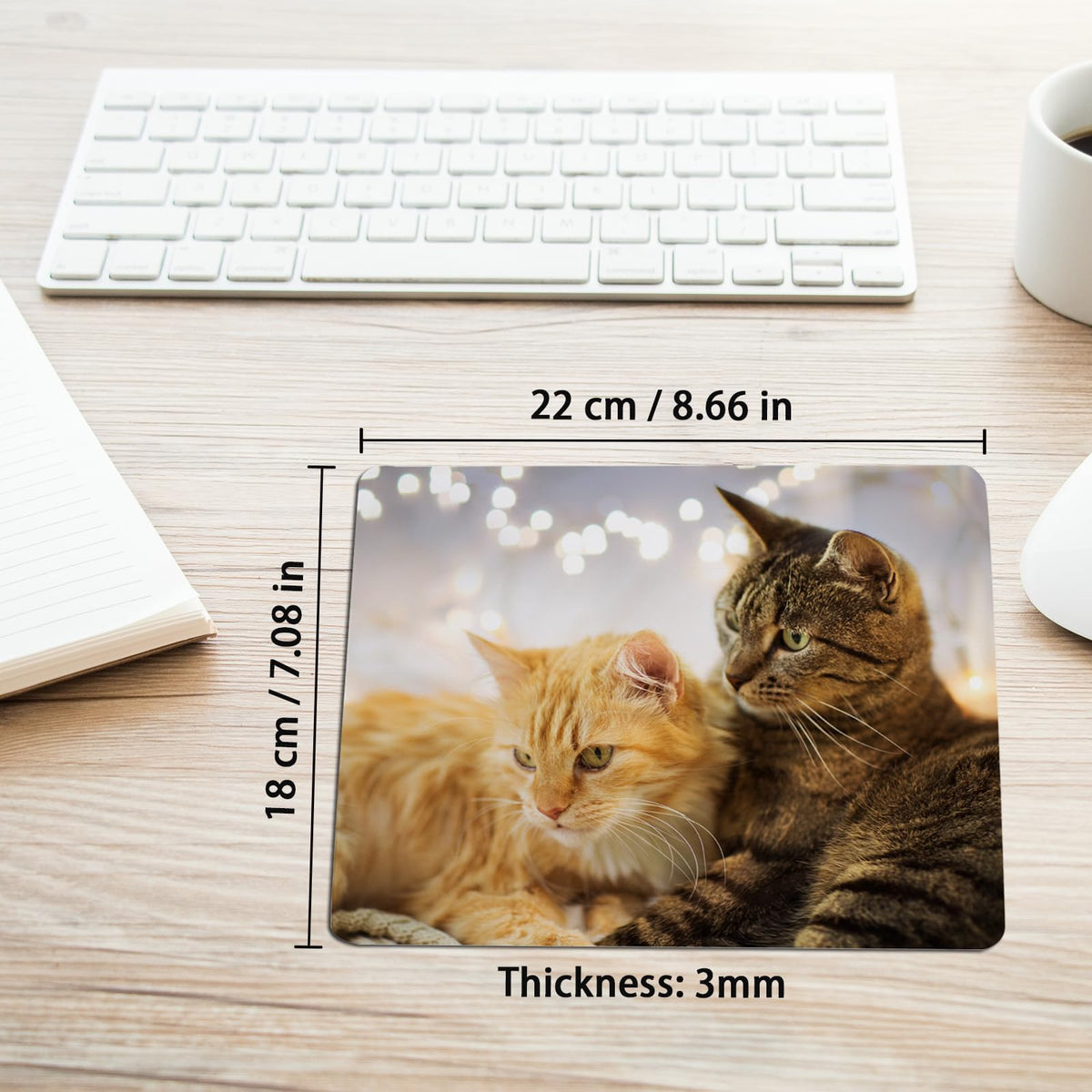 80 PCS White Mouse Pad 3mm Thick for Heat Press Printing,Bulk Mousepad Blanks for Heat Transfer