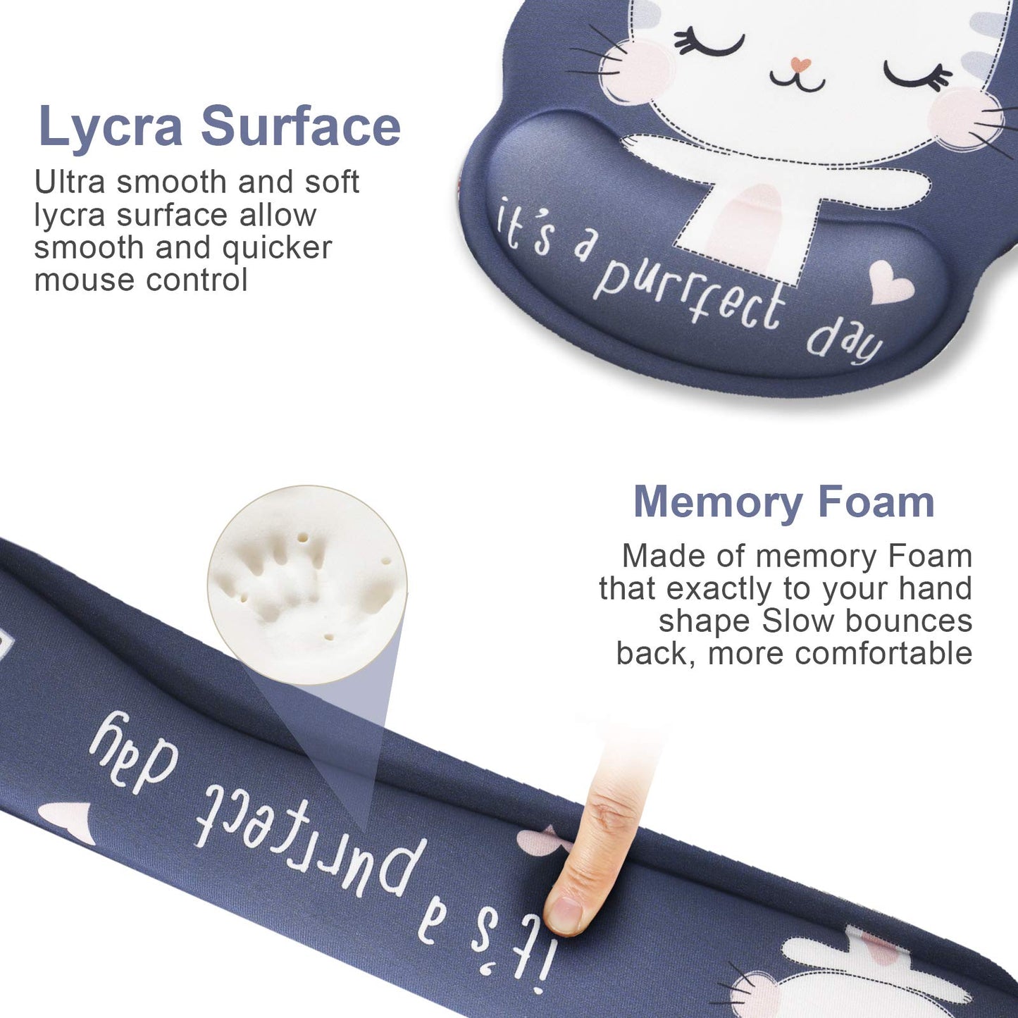 Keyboard Mouse Pad Wrist Rest, Gel Ergonomic Wrist Rest Support Mousepads,Non Slip Rubber Base