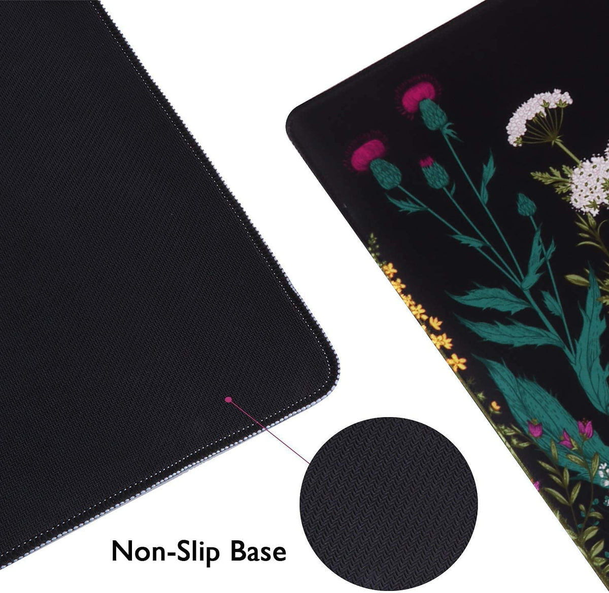 iCasso Desk Mat, Large Desk Mouse Pad for Desk,Home Office - Green Weeds