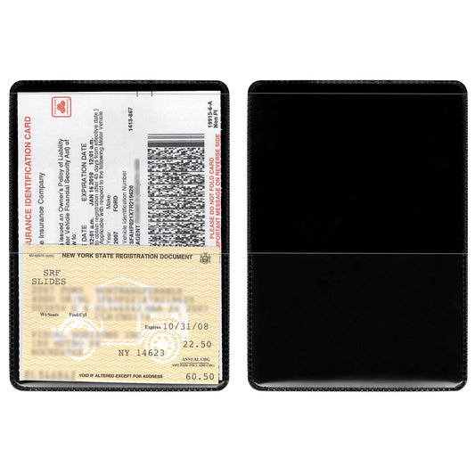 StoreSMART® - Black-Back Auto Insurance & ID Card Holders - 20 Pack - RFS20-BK20