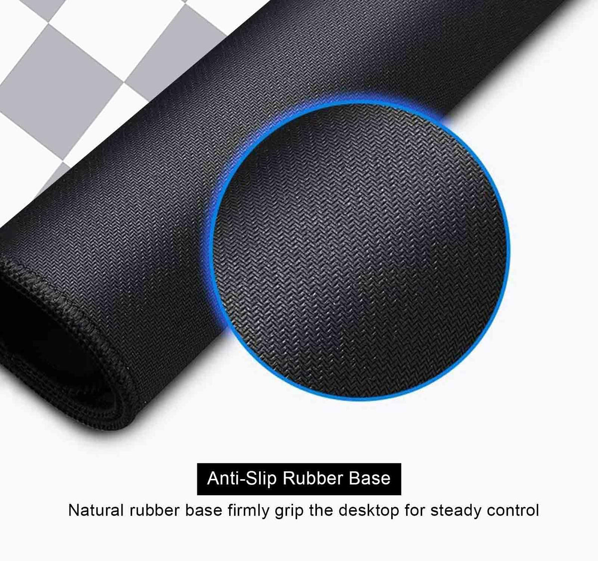 SXCKANG Grey Checkered Desk mat, Boho Gray Pattern Large Mouse Pad, Desk Protector Pad Writing Mat