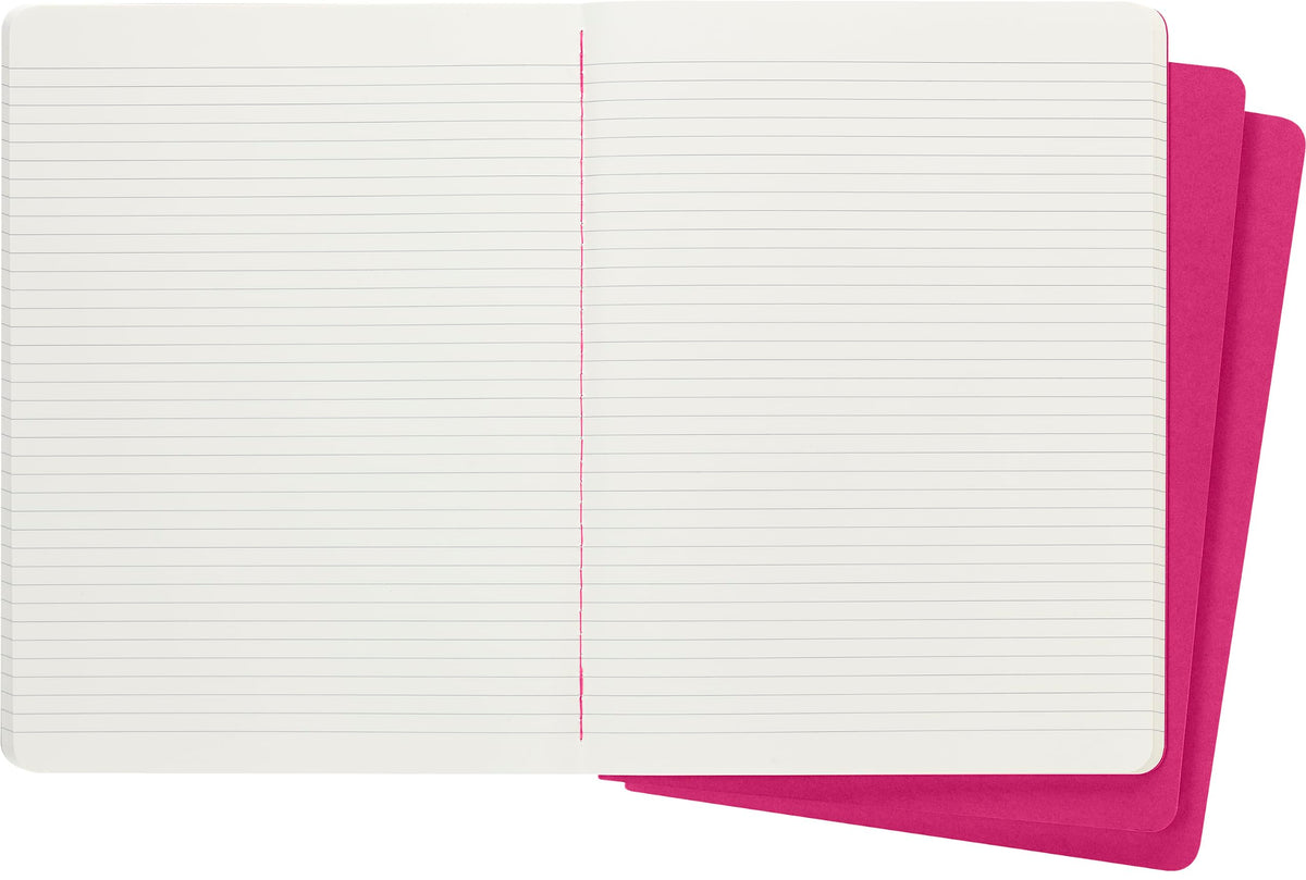 Moleskine Cahier Journal, Soft Cover, Large (5" x 8.25") Ruled/Lined, Black, 80 Pages (Set of 3)