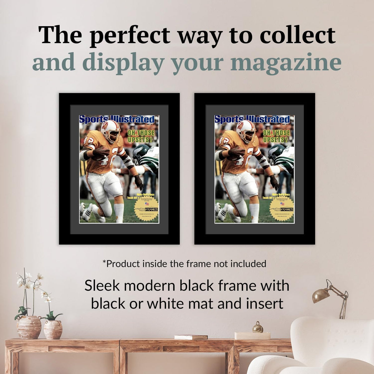 Creative Picture Frames 8 x 10.75 Magazine Frame with Full-Strength Glass, Holds Up To A 1/4" Thick