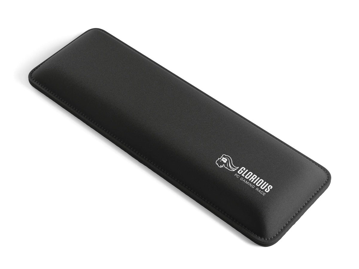 Glorious Wrist Pad/Rest - Compact - Black - Mechanical Keyboards, Stitched Edges, Ergonomic | 12x4