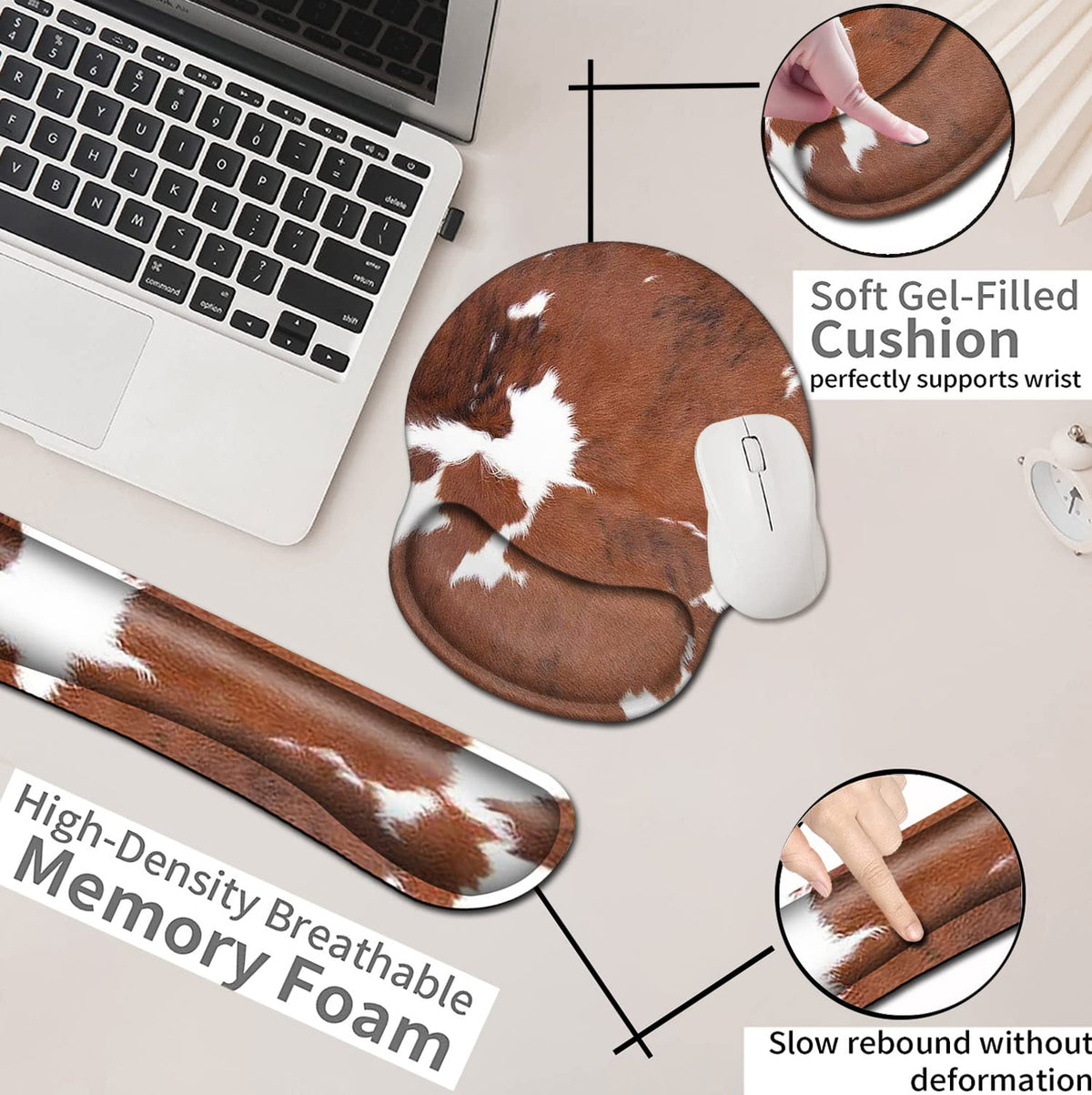 Keyboard Wrist Rest and Mouse Pad with Wrist Support Ergonomic Mousepad Coaster, Easy Typing Pain