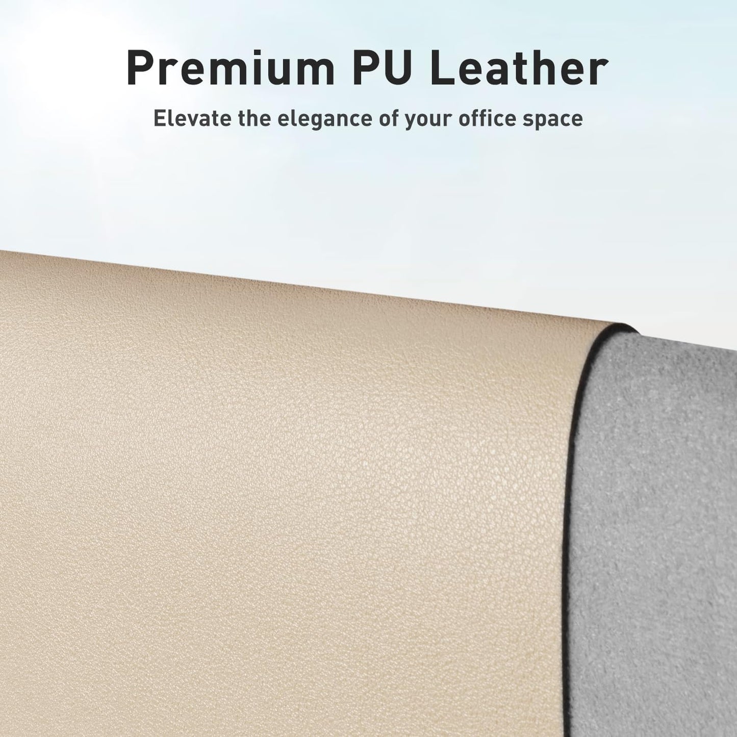 Aothia Faux Leather Desk Mat – Large Mouse Pad, Non-Slip PU Leather Blotter, Waterproof Writing