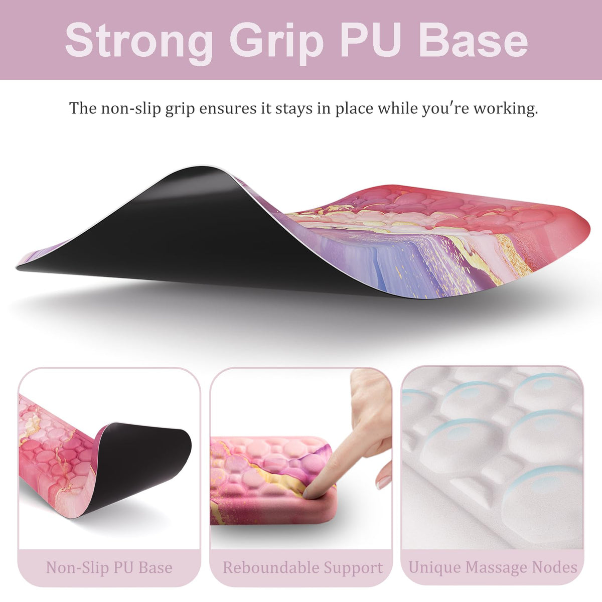 Ospelelf Ergonomic Mouse Pad and Keyboard Wrist Rest Support, Wrist Rest for Computer Keyboard