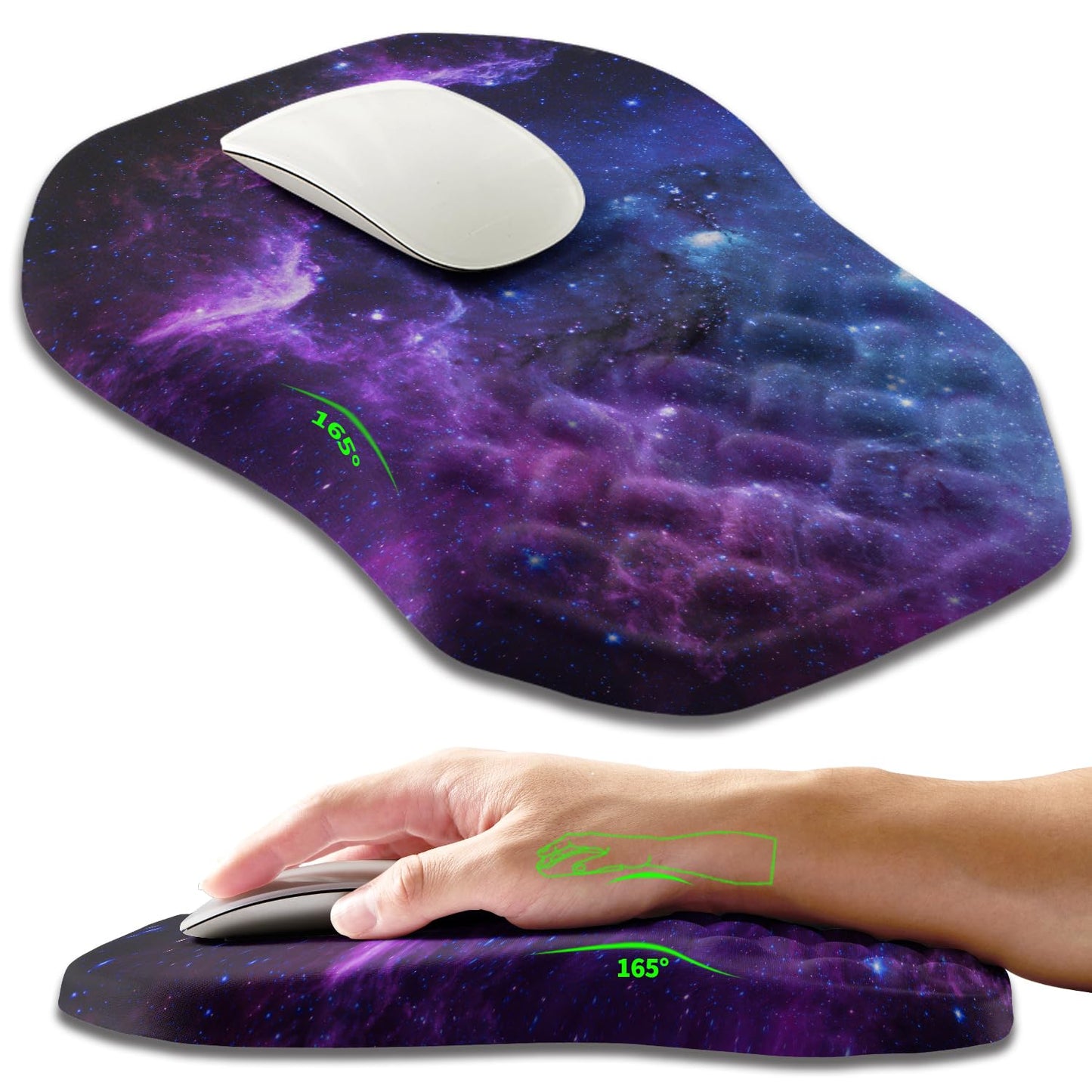 Armanza Ergonomic Slope Mouse Pad Wrist Support, Wrist Rest Mousepad for Carpal Tunnel Pain Relief