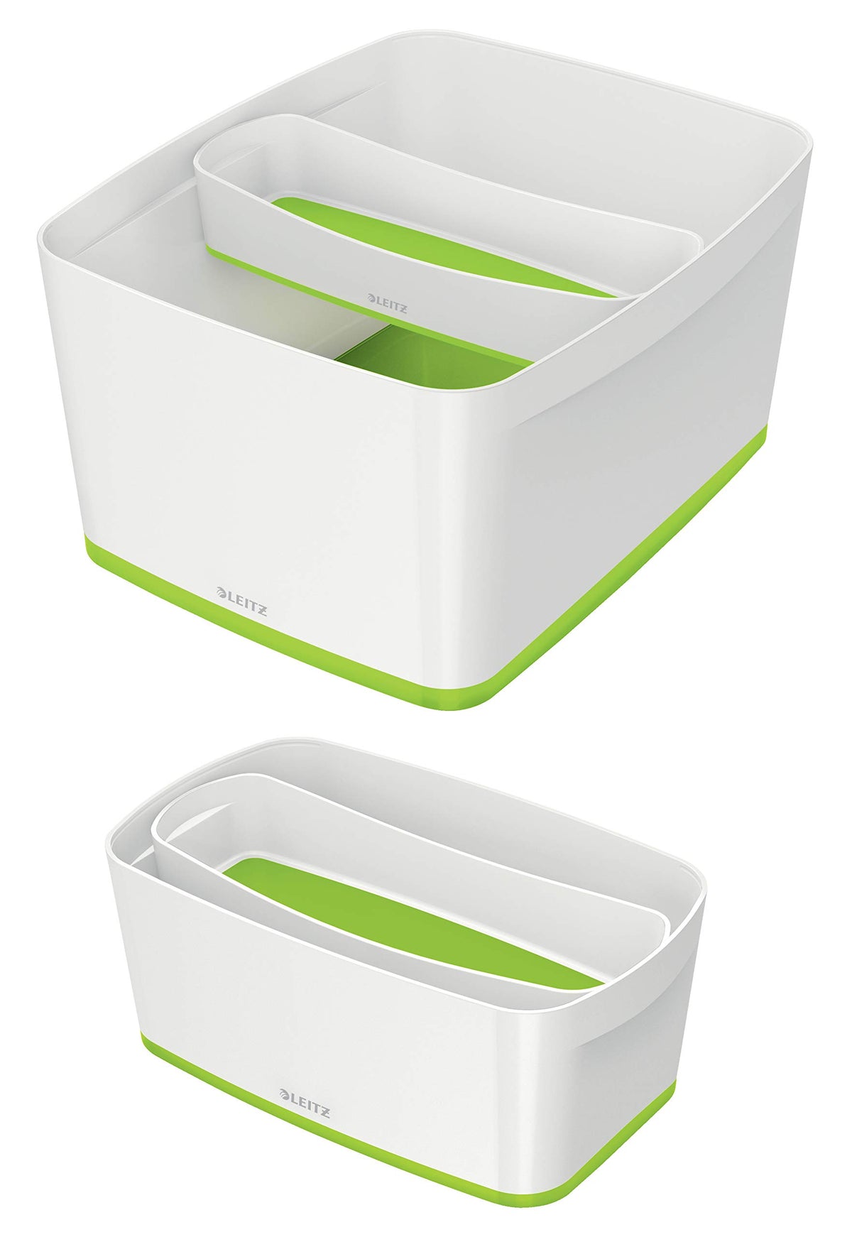 Leitz 52581054 MyBox Organiser Tray Long, Storage, Waterproof, White/Green