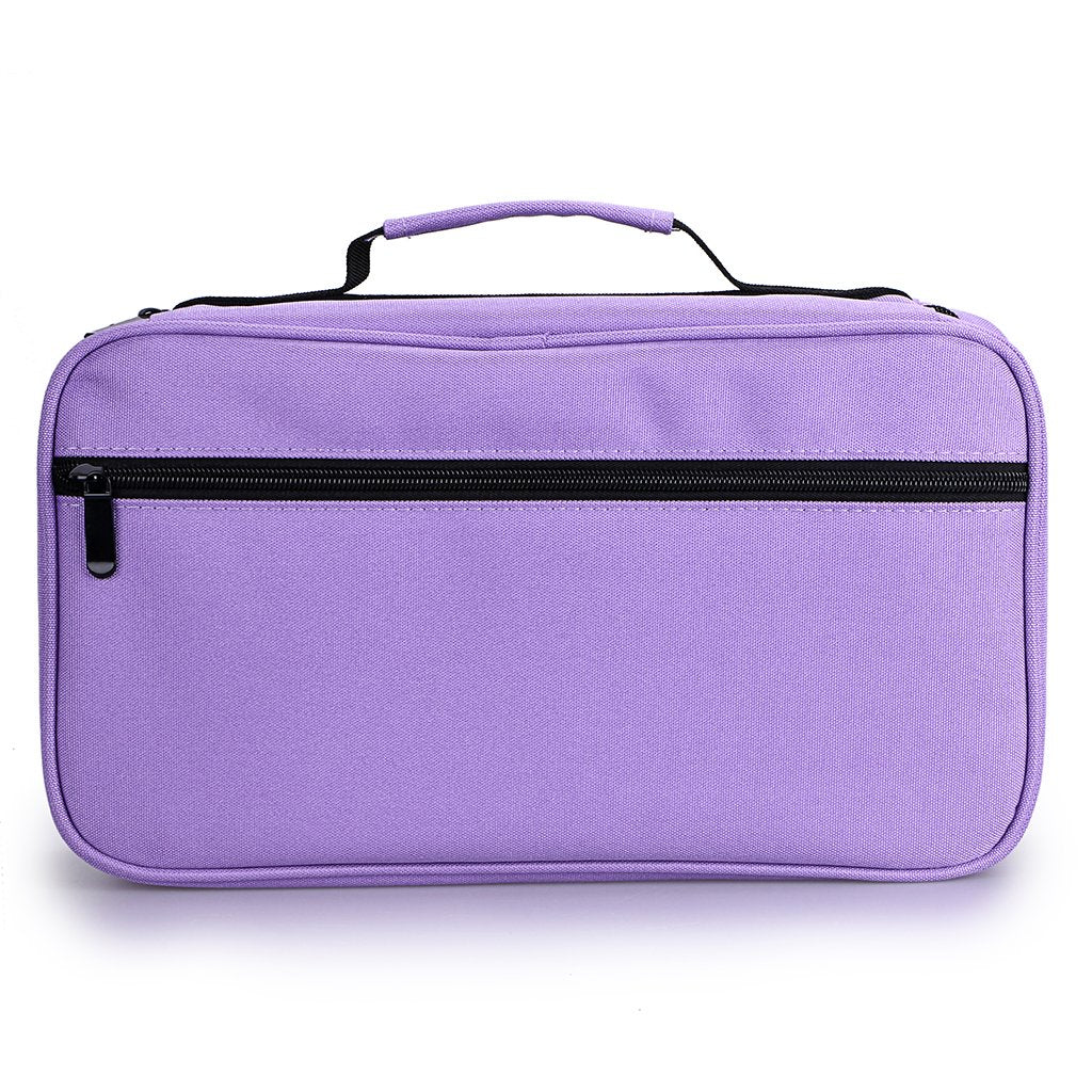 BTSKY Art Marker Carrying Case Lipstick Organizer-60 Slots Canvas Zippered