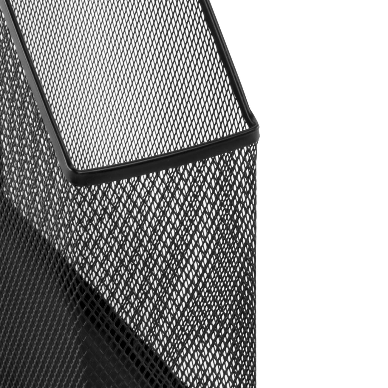 OSCO Black Wiremesh Magazine Rack | Folder Storage | File Organiser | 1 Section | Desk Tidy |