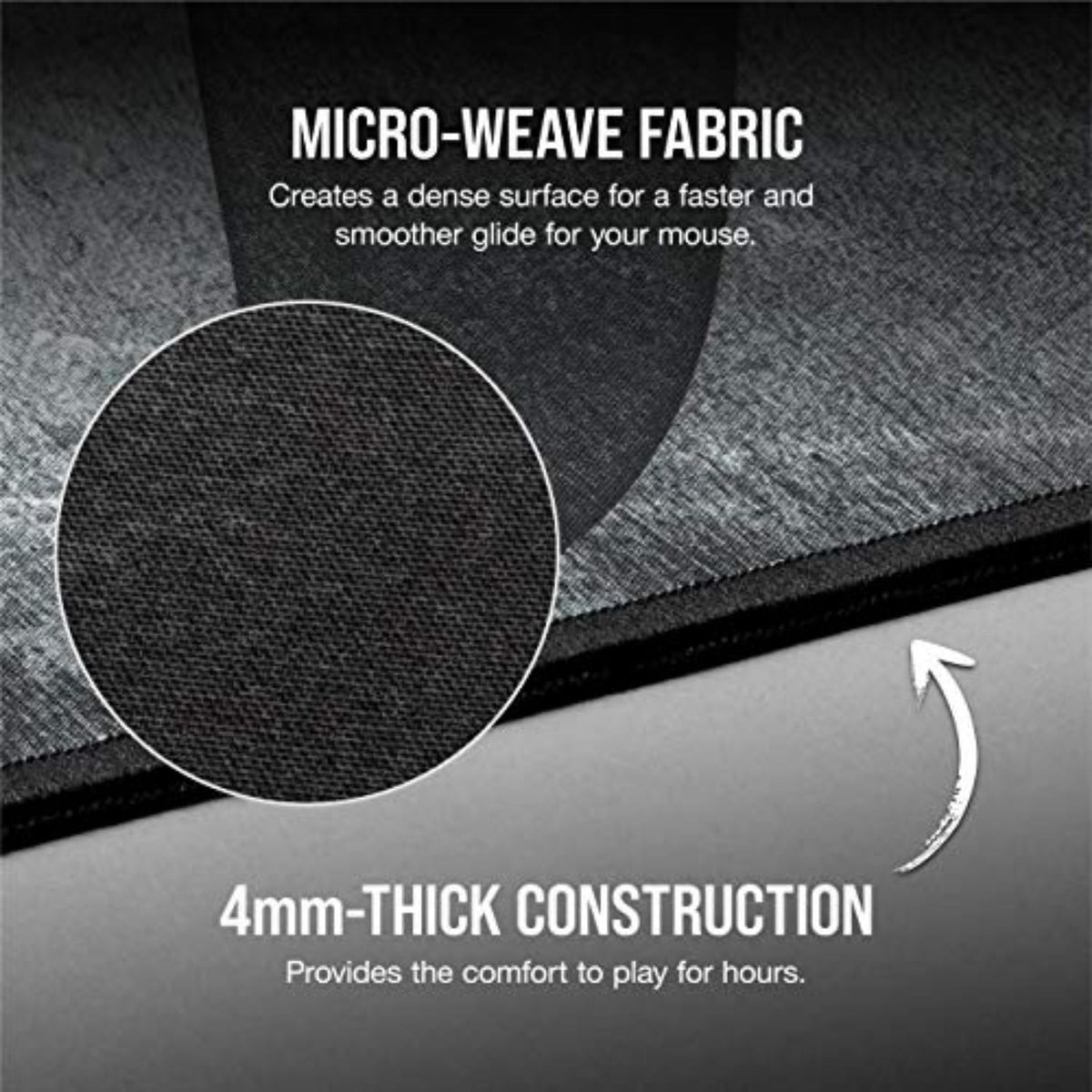 Corsair MM350 PRO Extended XL Premium Spill-Proof Cloth Gaming Mouse Pad – 36.6” Width x 15.7”