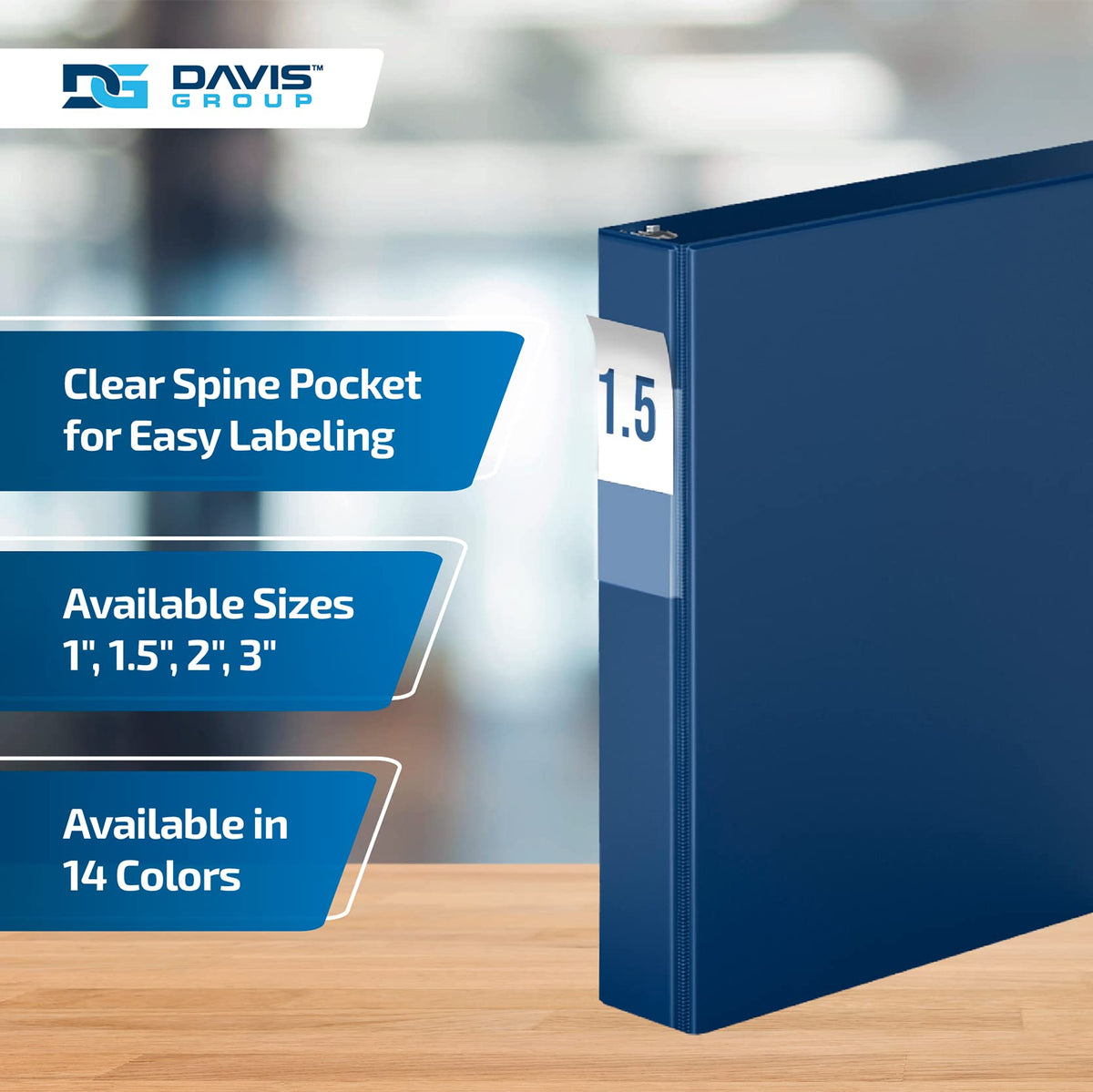 Premium Economy 6-Pack 3-Ring Binders for School or Office, D-Ring Binders, 1.5 Inch, Royal Blue