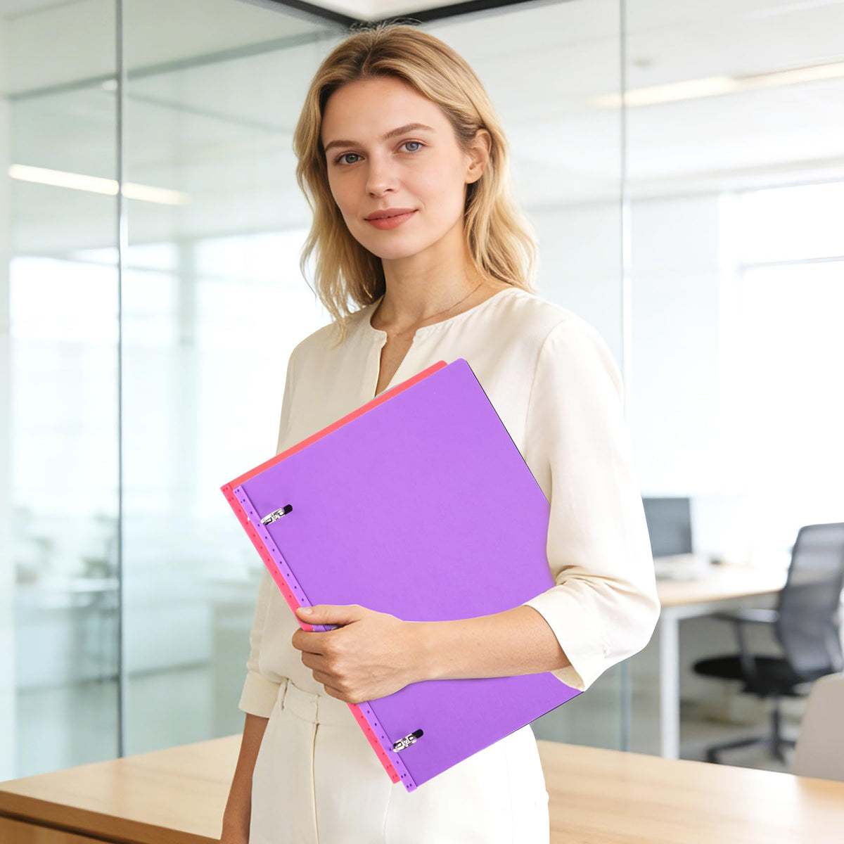 WOT I 12-Pack 1 Inch Telescoping 3 Ring Binder, Expandable Flexible Binder - Patented Design for