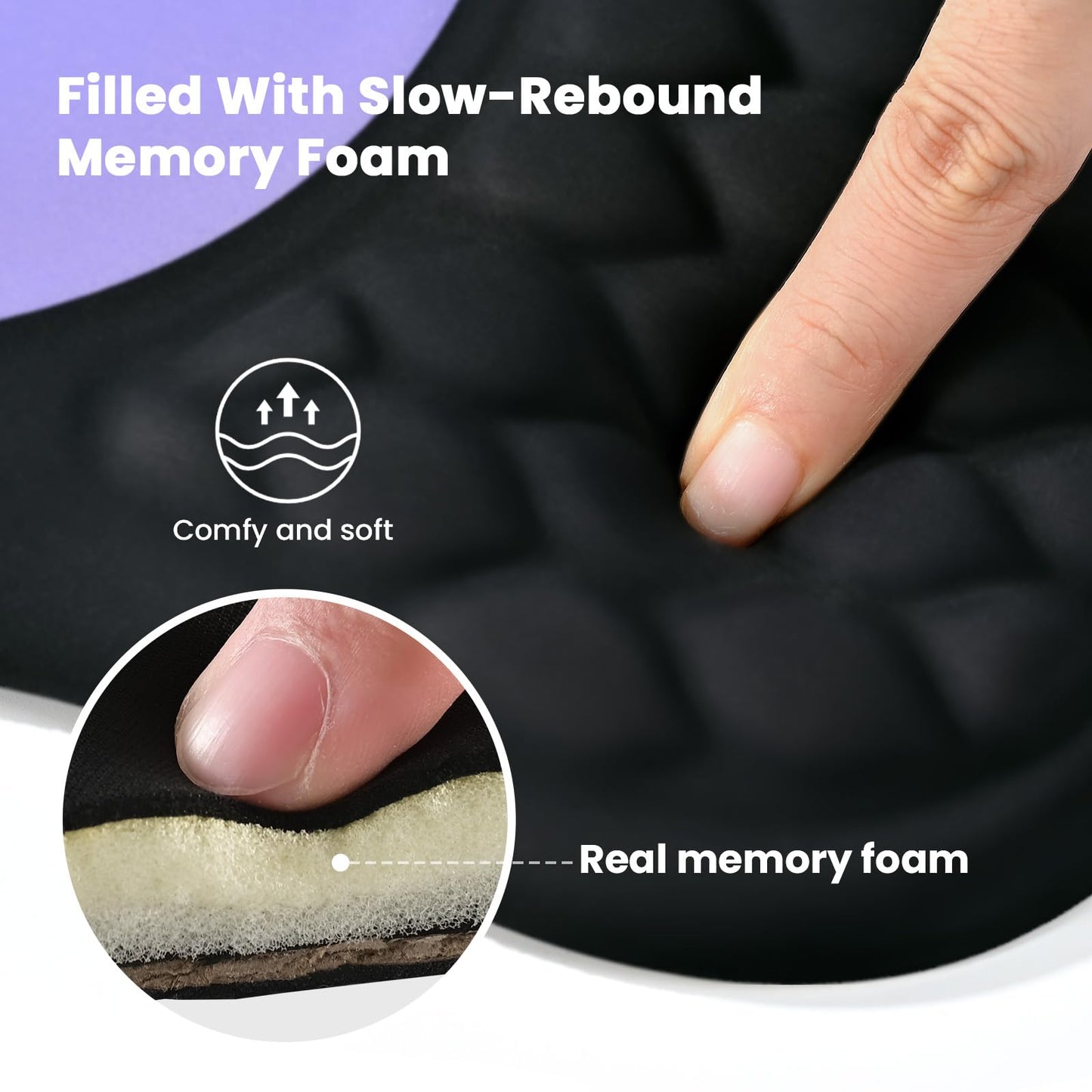 EooCoo Massage Ergonomic Mouse Pad with Dual-Slope Design Wrist Rest