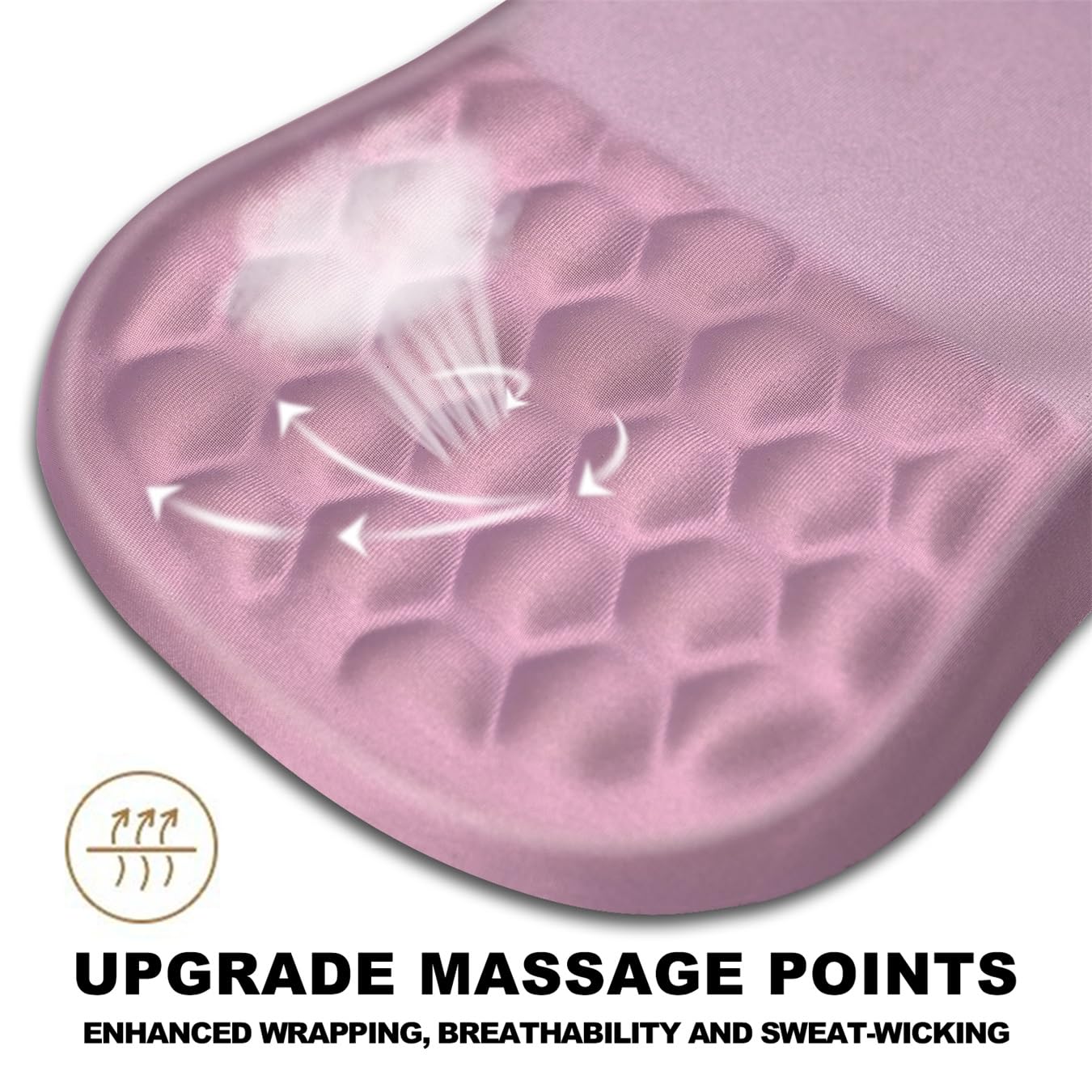 KUOSGM Mouse Pad Wrist Support, Ergonomic Mouse Pad with Massage Dot, Comfortable Computer Mouse