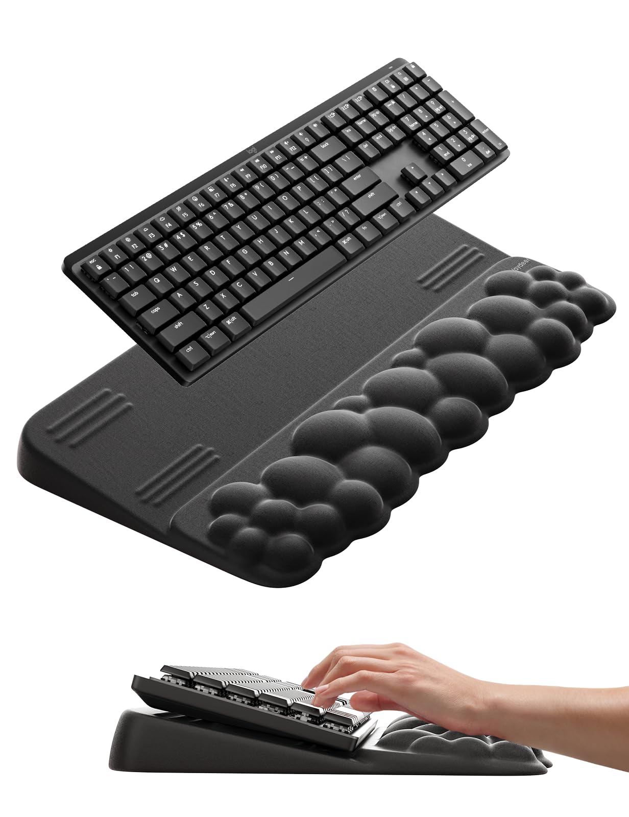 Vaydeer Cloud Wrist Rest with Keyboard Stand, Computer Wrist Support Pad Soft Memory Foam