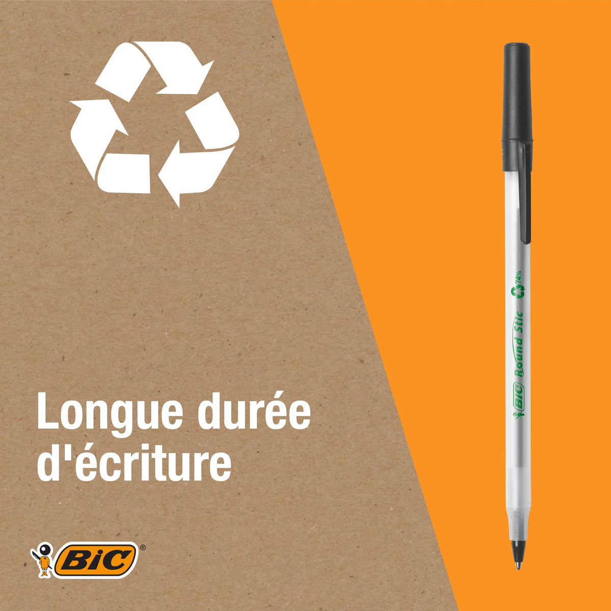 Bic ECOlutions Round Stic Ballpoint Pen in Blue, Line Width 0.4 mm, Pack of 60, Ideal for the