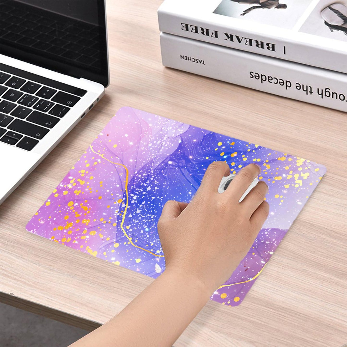 Mouse Pad Diamond Blue Glitter Sparkle Mousepad Real Bling Pink Desk Accessories Gaming Bling