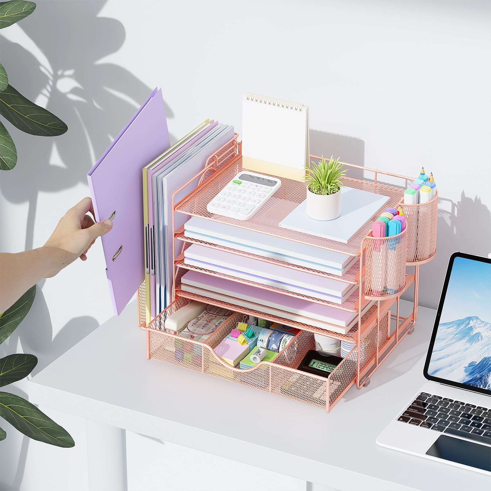 gianotter 5-Tier Desk Organizer with Drawers and File Holders