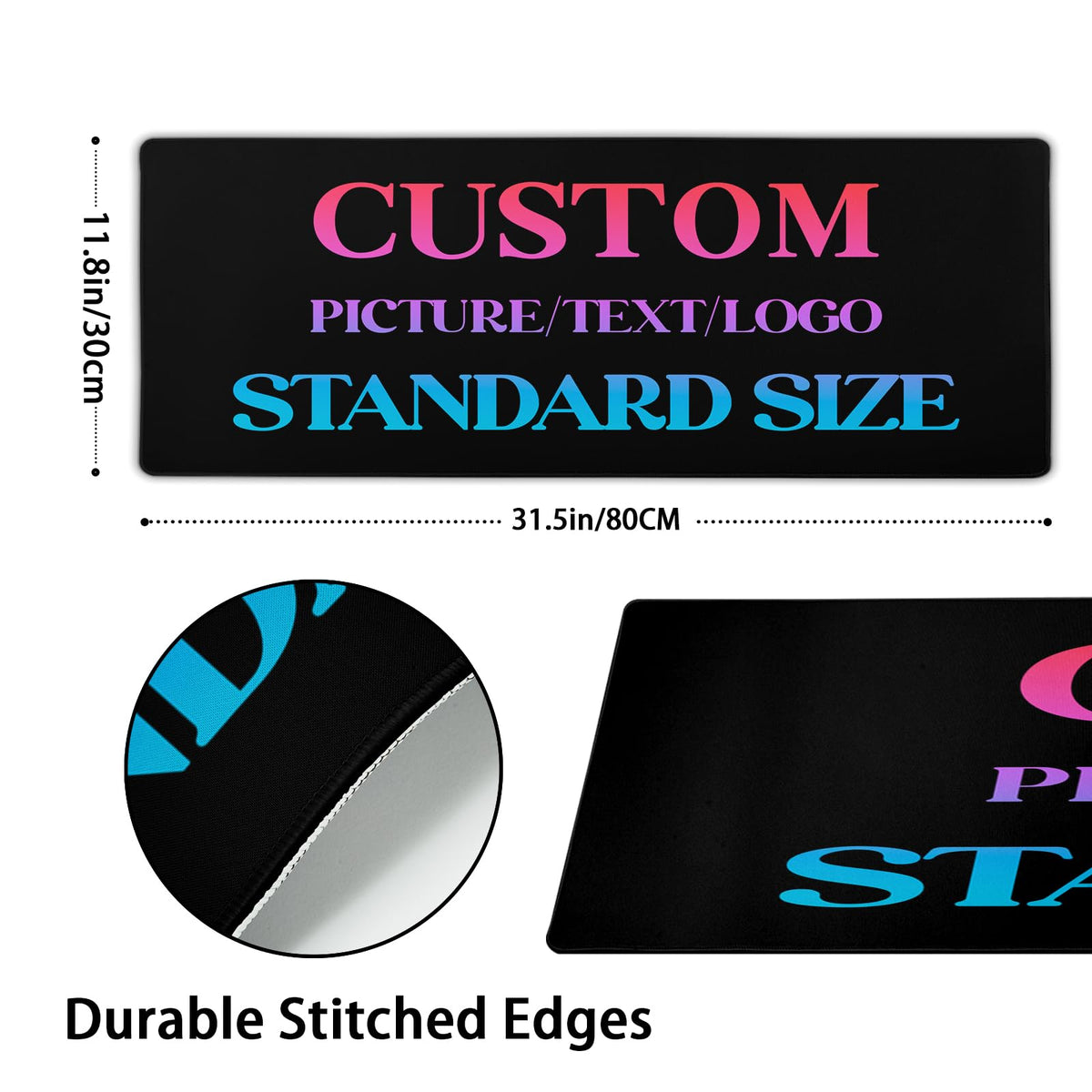 Personalized Mouse Pad 35.4x15.7 Inch Large Gaming Mousepad Desk Mat Custom Personalized Photo