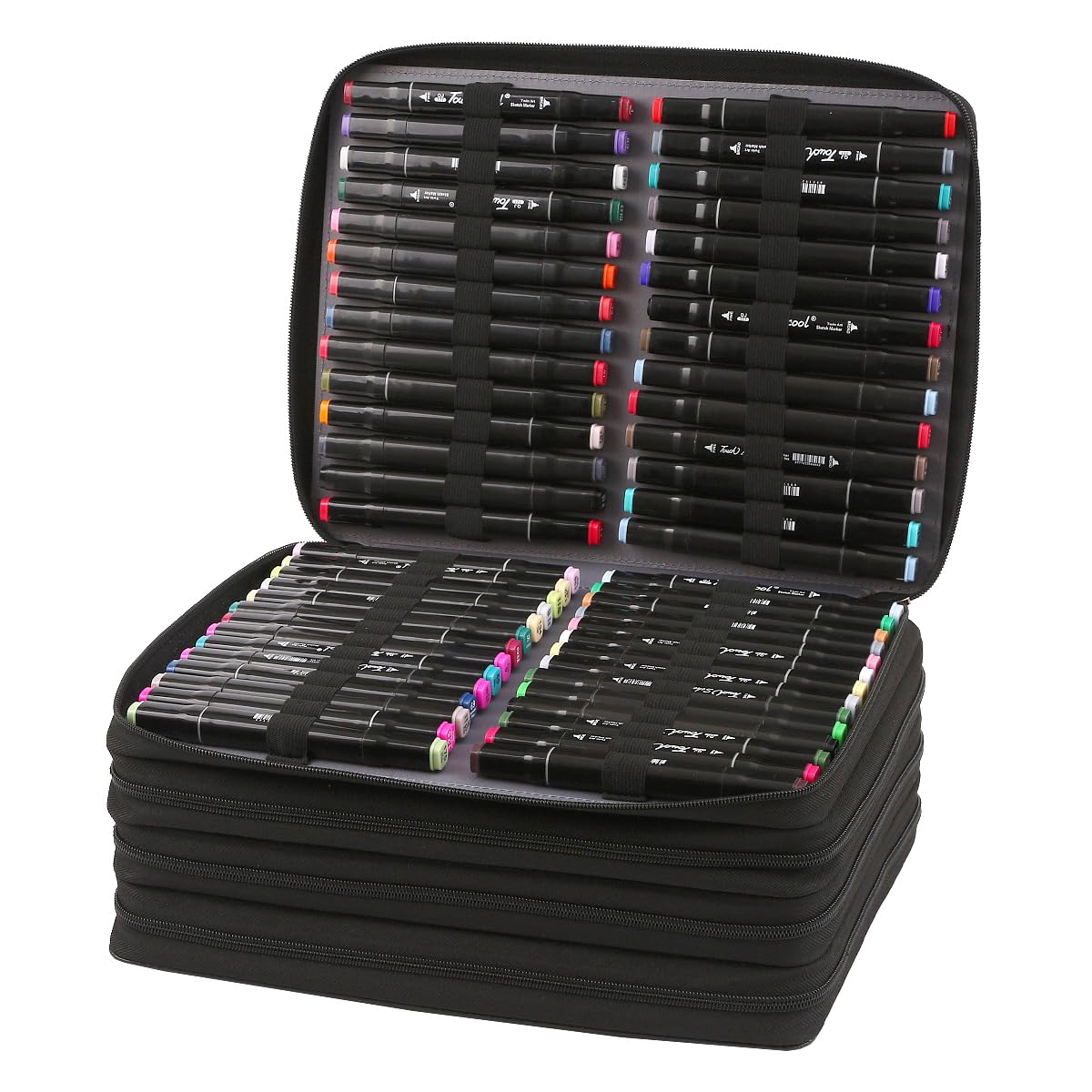 Lbxgap Marker Pen Organizer Case 224 Slots w/Handle & Shoulder Strap