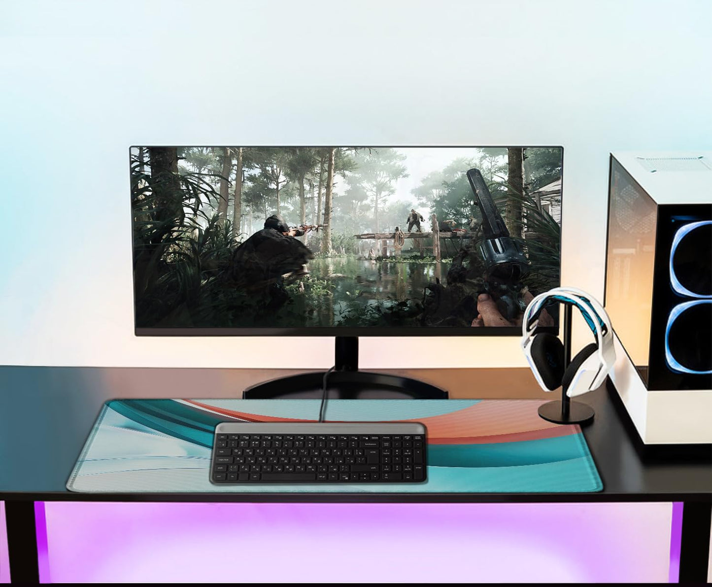 Extra Large Gaming Mouse Pad, Waterproof Mousepad with Stitched Edges