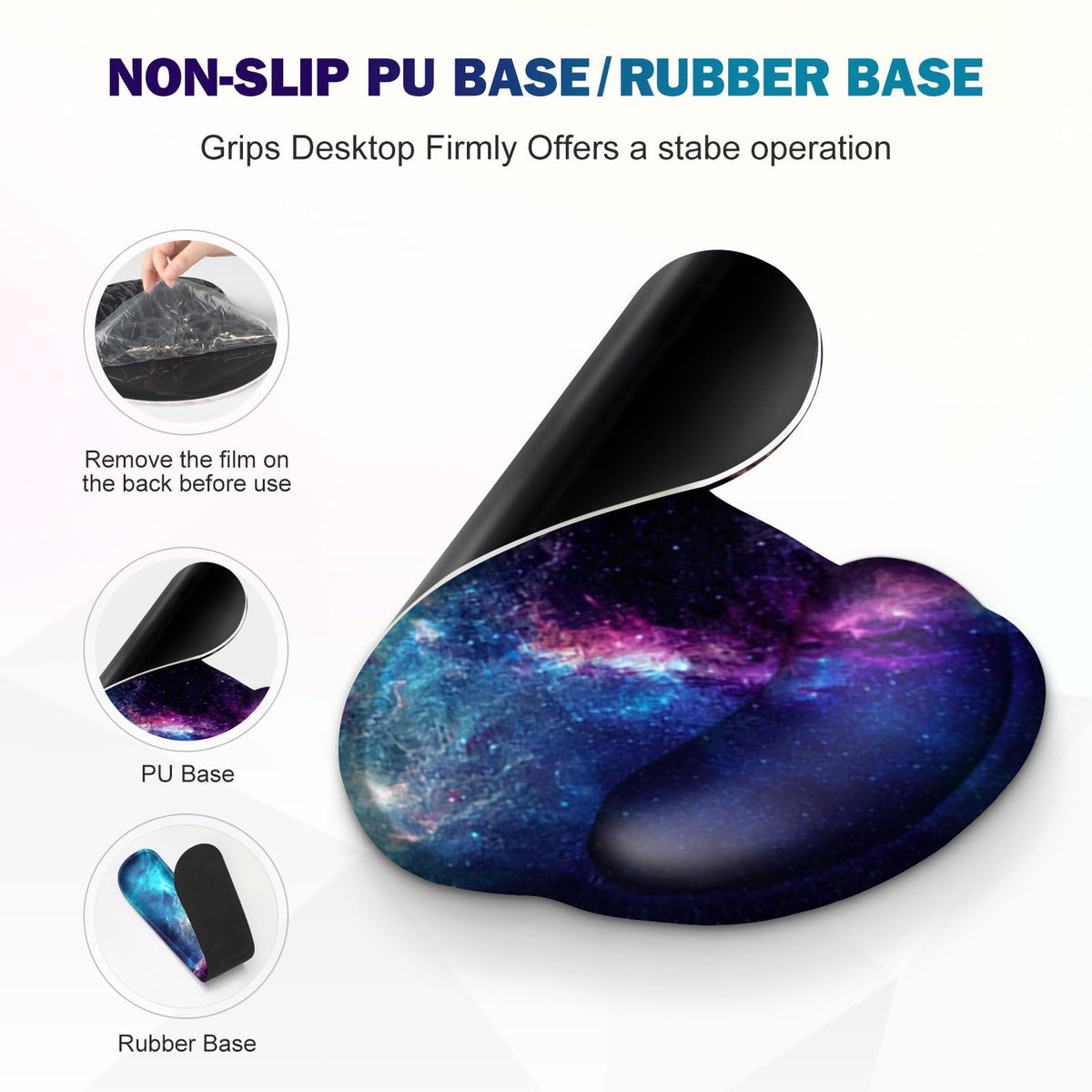 Mouse Pad, 4in1 Mousepad + Keyboard Wrist Rest+Mouse Wrist Rest+Coaster Set