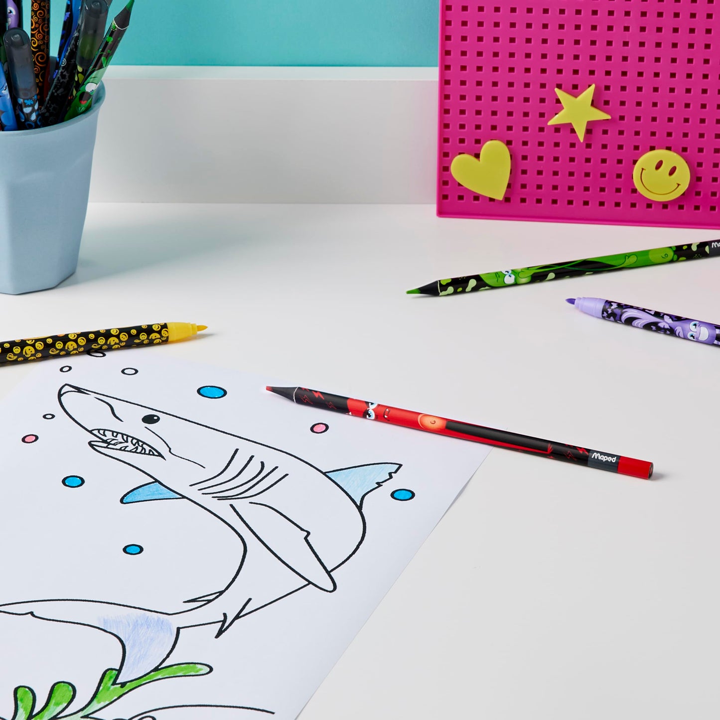 Maped Color Peps Monster Felt Tips (x12) and Colouring Pencils (x15) Pack