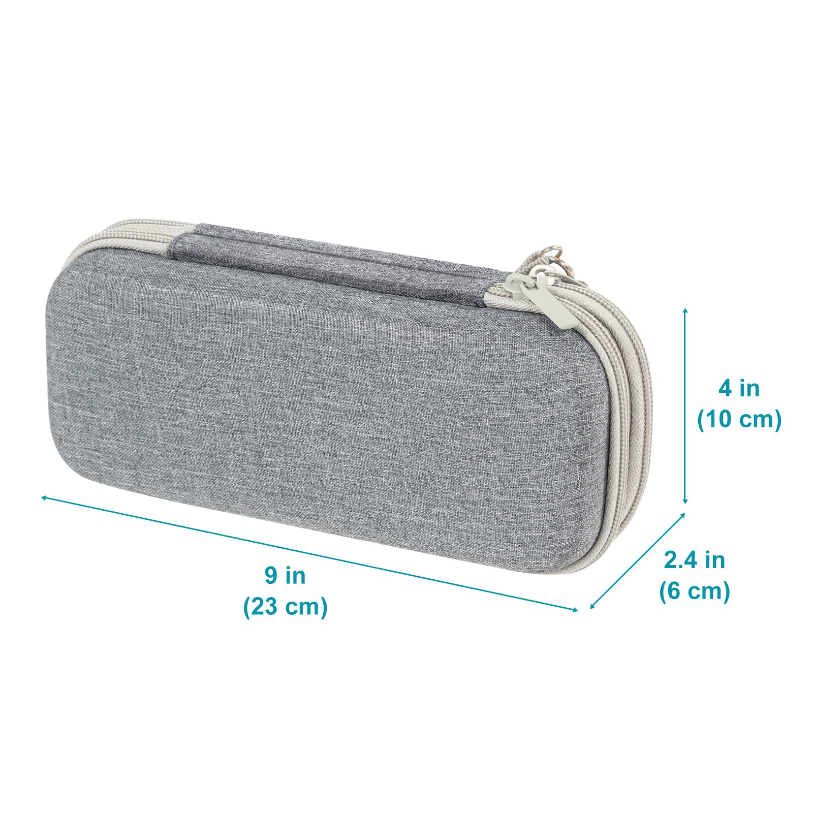 ProCase 2-Layer Hard Pencil Case, Large Capacity Storage Box Pouch, Grey