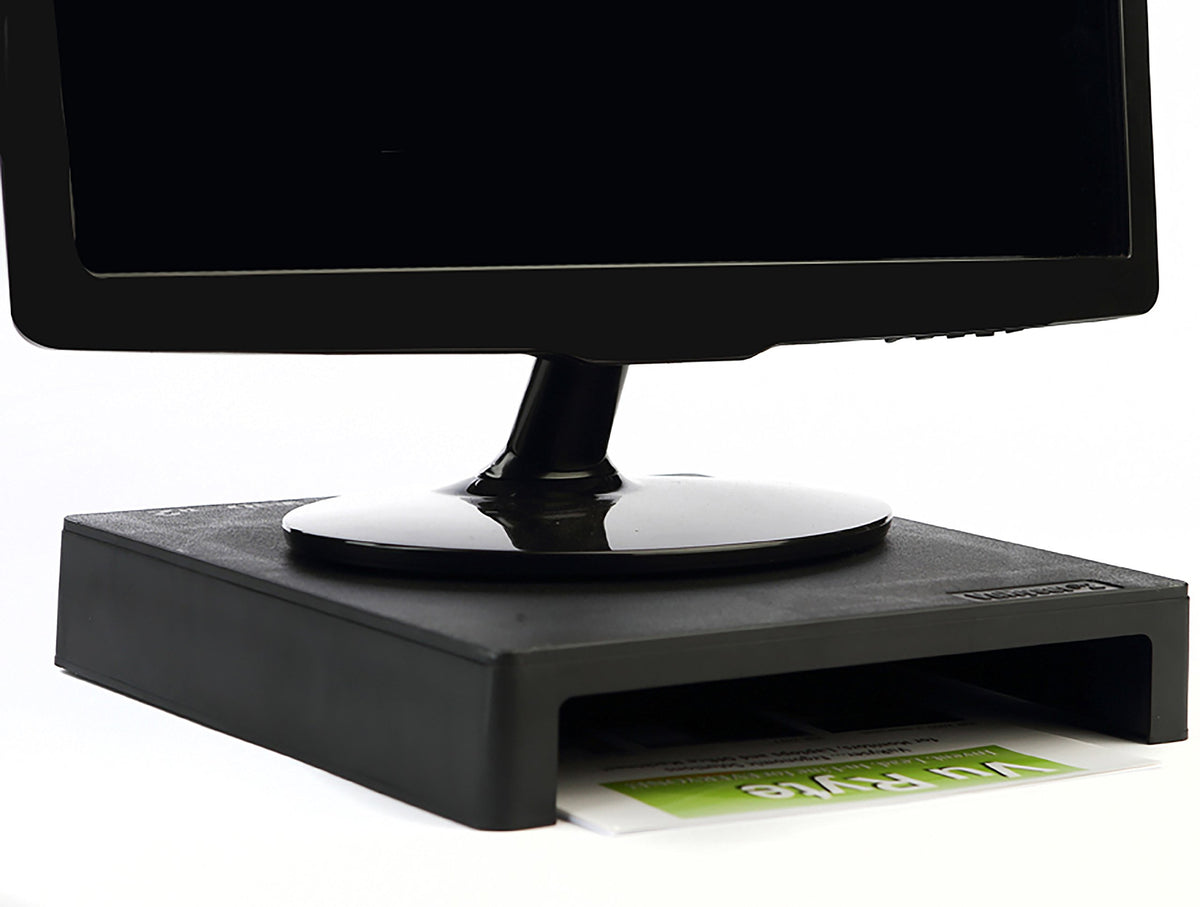 Vu Ryte Stackable 2 Inch Computer Monitor Riser Stand, VuRyser 2, Black, VUR 4855 (2-Pack)