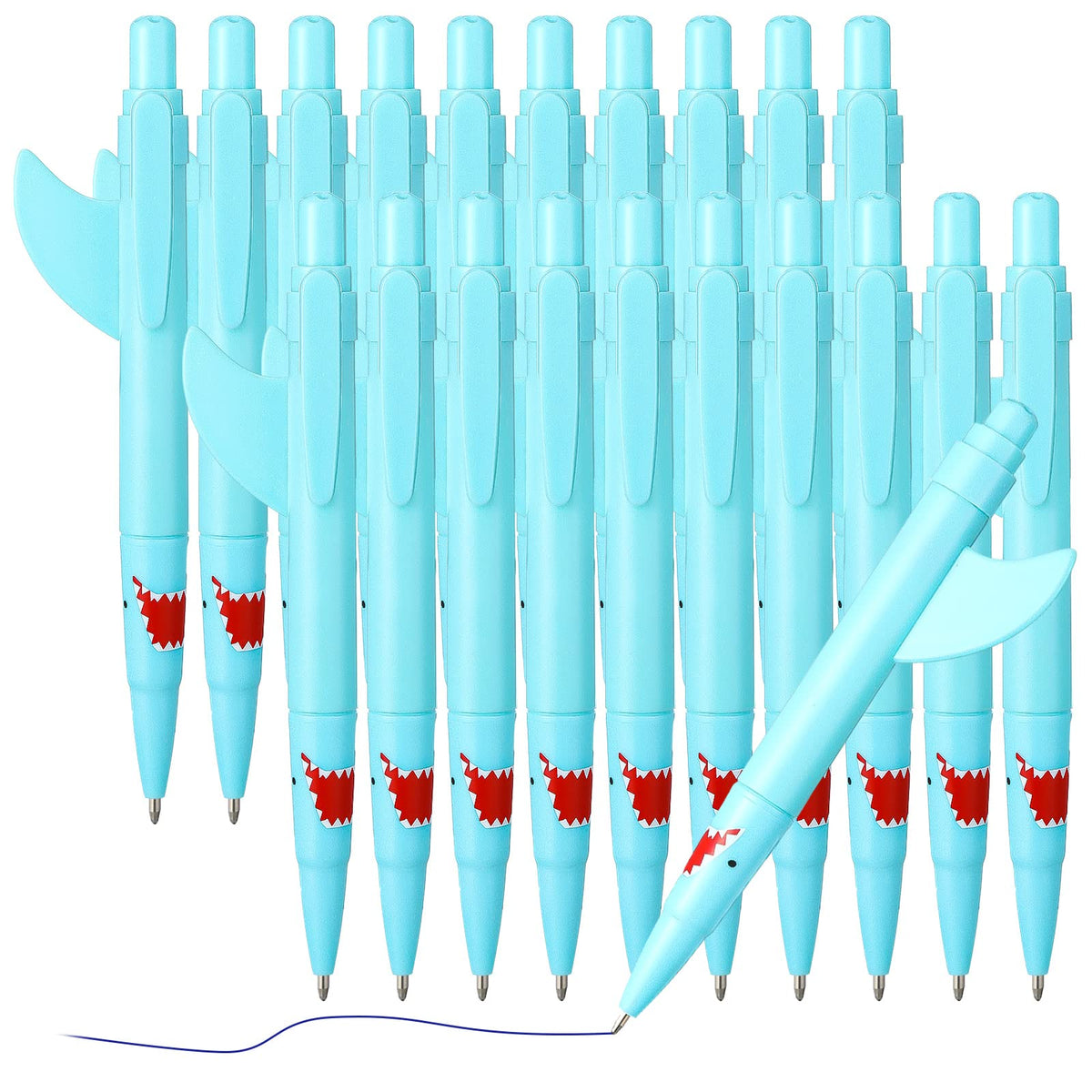 Sinmoe Shark Pens for Kids Cute Fun Pens Bulk Plastic Novelty Shark Pencil Back to School Sharks