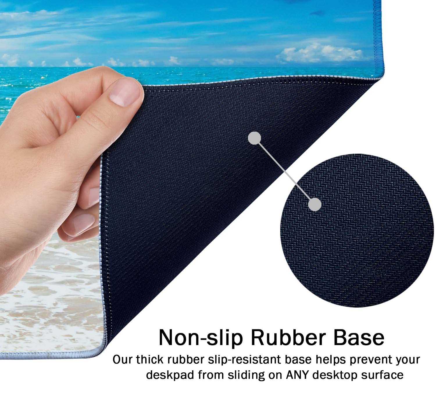 SSOIU Gaming Mouse Pad, Extended Mouse Pad, 35.5x15.7inch XXL Large Big Computer Keyboard Mouse Mat