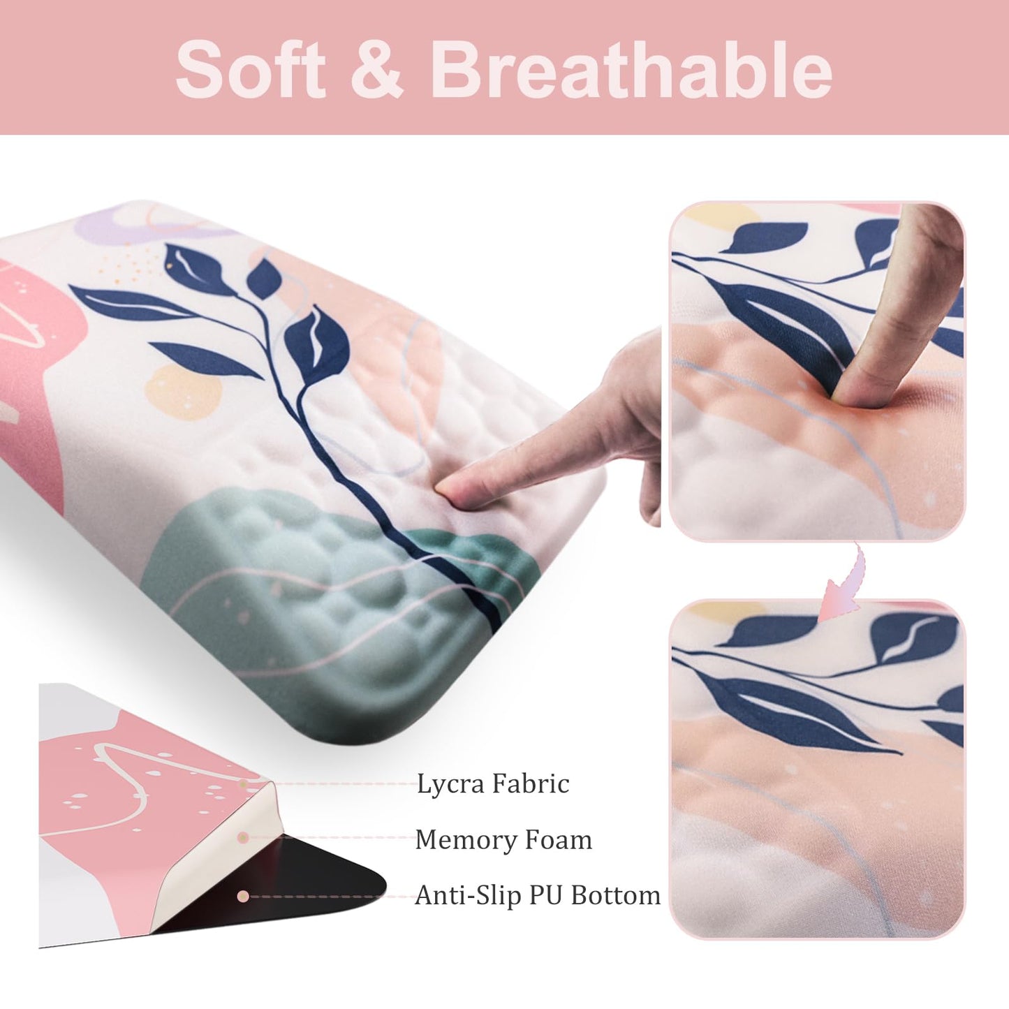 Ospelelf Mouse Pad with Wrist Rest and Keyboard Wrist Rest, Ergonomic Wrist Rest for Computer