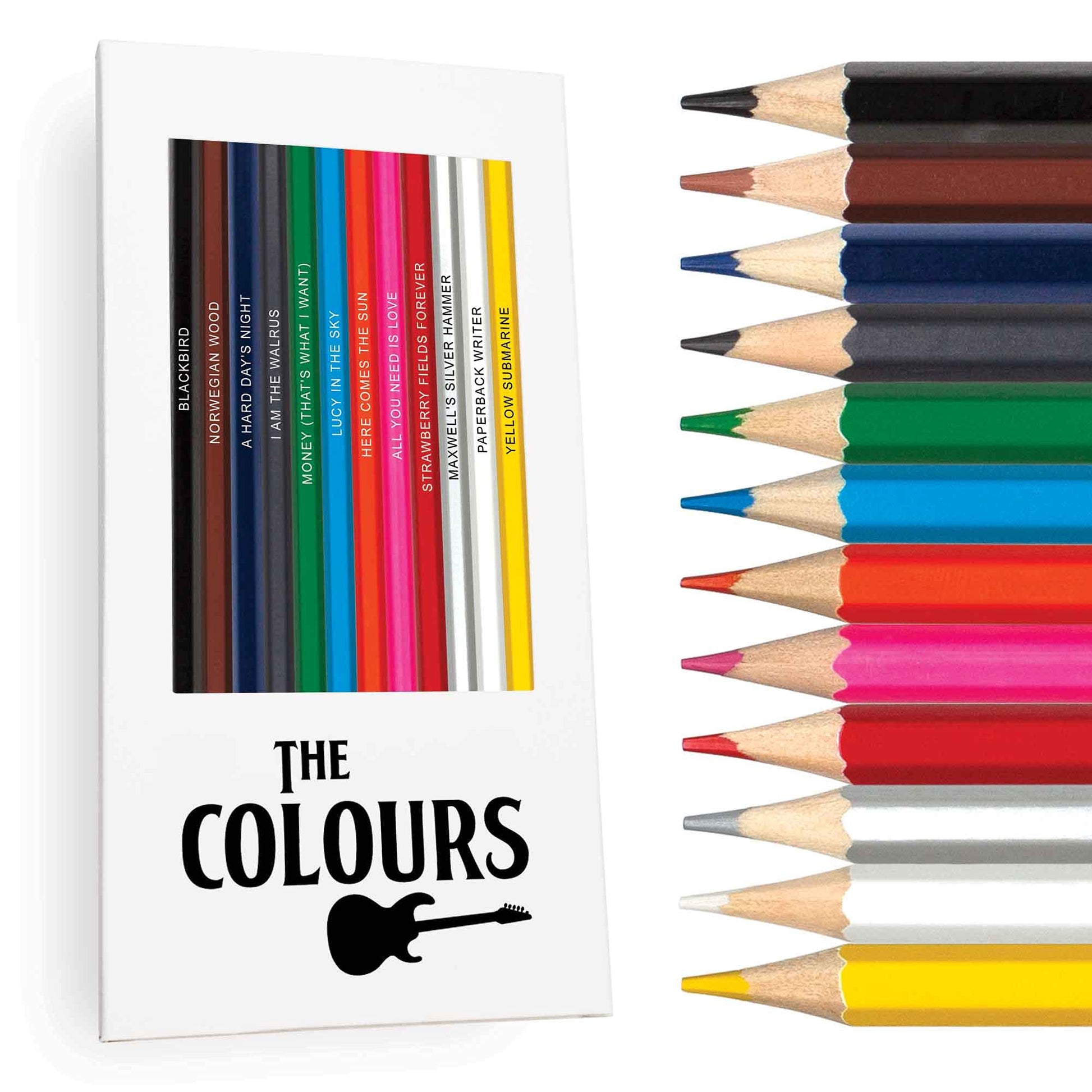Pun Labs Timeless Music Art Set, 12 Pencils with 10 Fun Coloring Pages