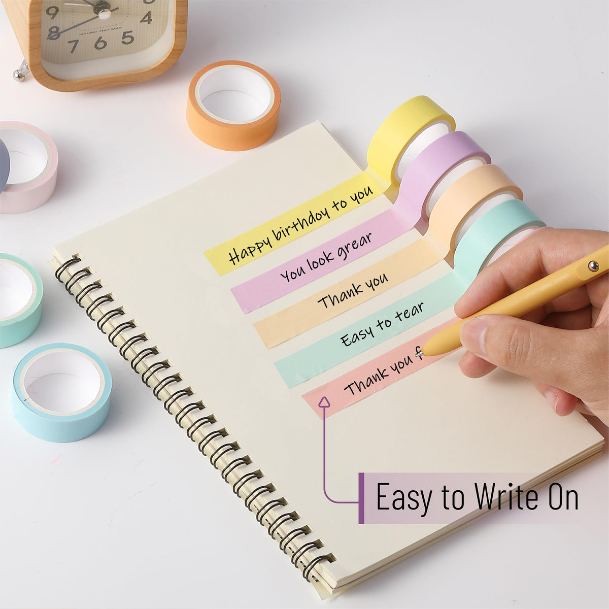 Mr. Pen- Washi Tape Set, 10 Rolls, 5.5 Yards/Roll, Washi Tape for Scrapbook
