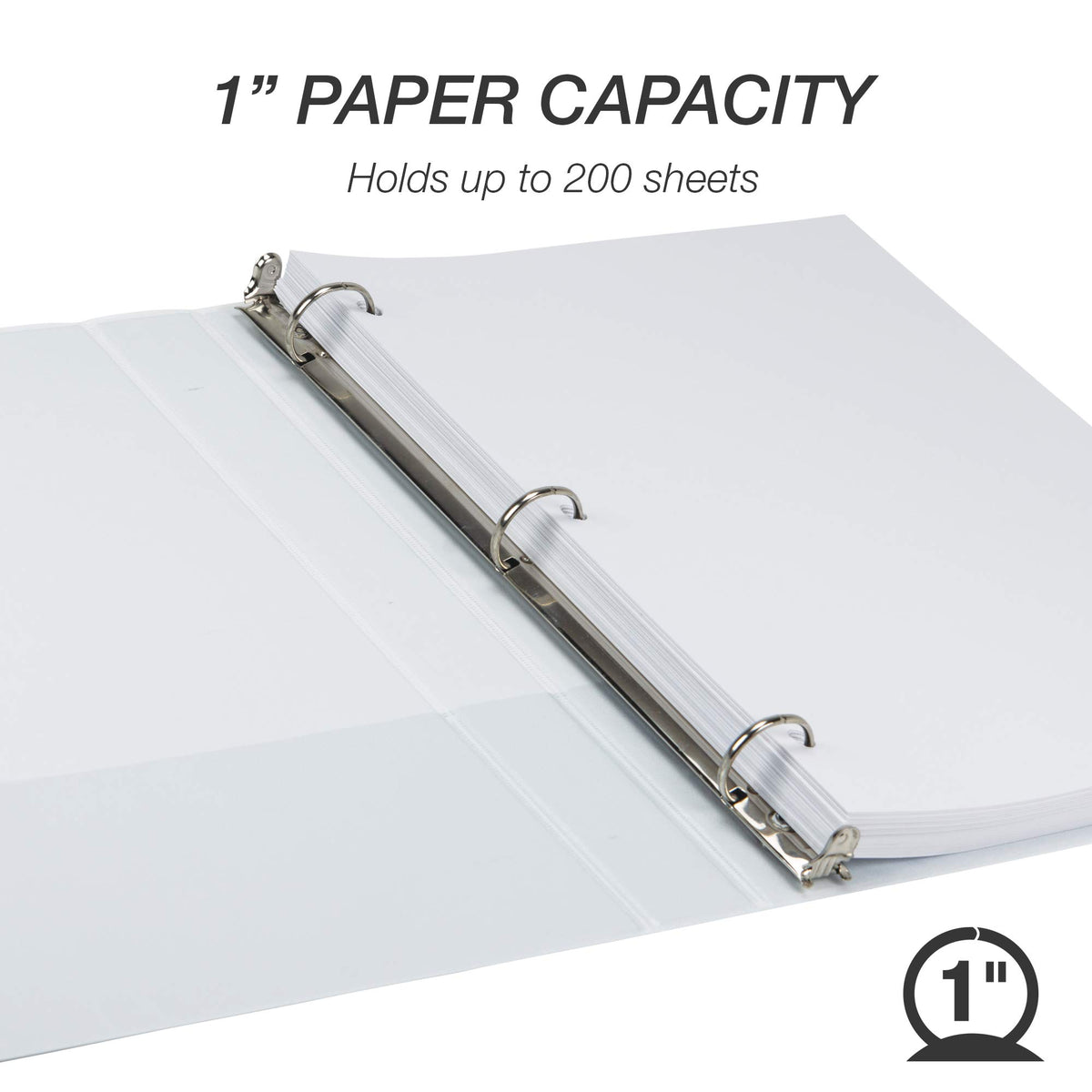 Samsill Earth's Choice 1 Inch Round Ring View Binder, Eco-Friendly and USDA Certified, White, Bulk