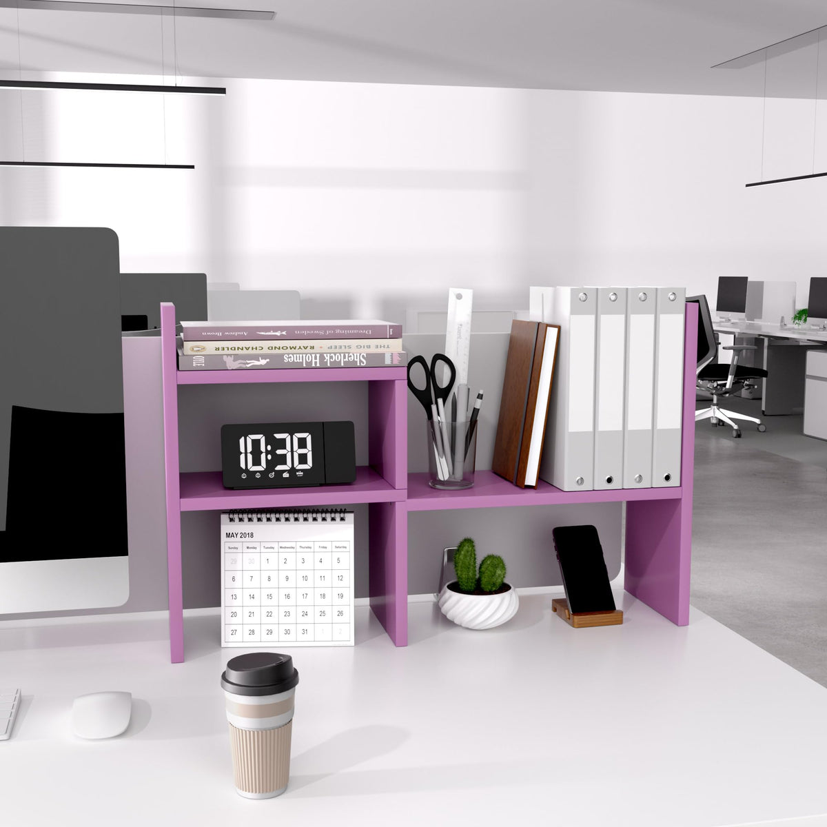 Jerry & Maggie Desktop Organizer Office Storage Rack Adjustable Wood Display Shelf Birthday Gifts