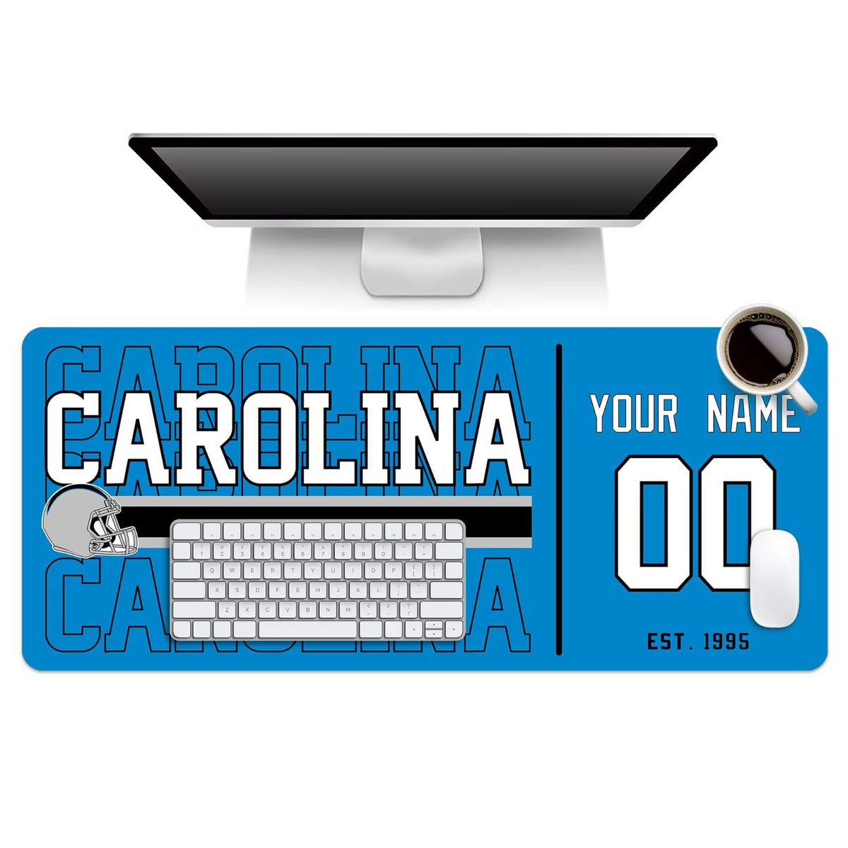 ANTKING Carolina Mouse Pad Custom Name and Number Desk Pad for Men Women Youth Gifts
