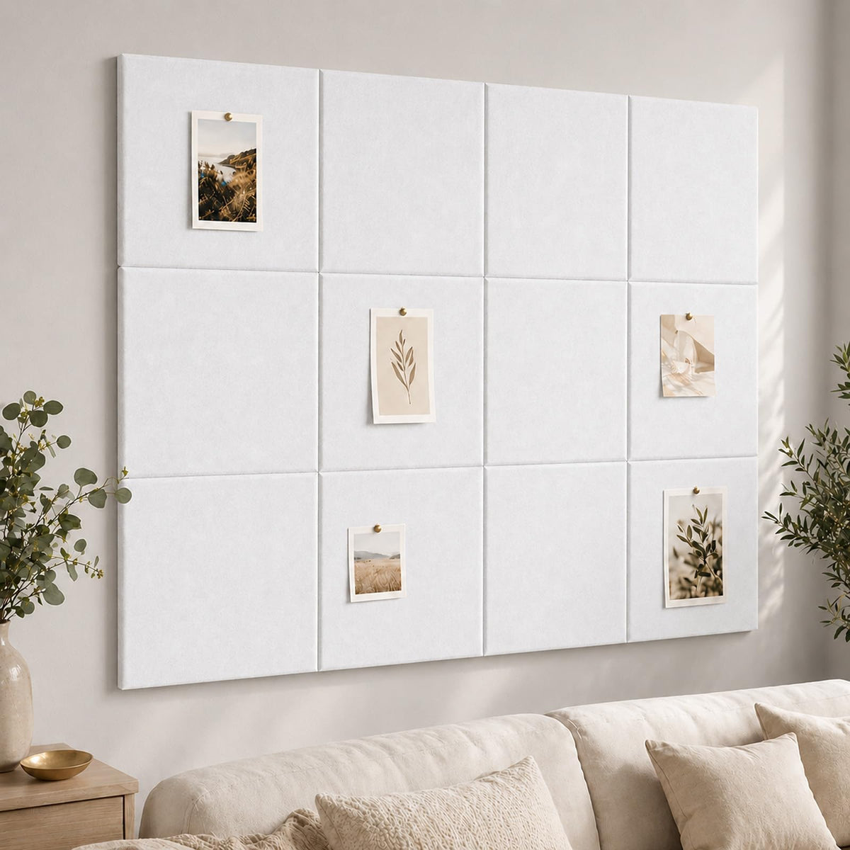 Baysola Felt Bulletin Board Tiles, Cork Board Alternative, 48 x 36 in