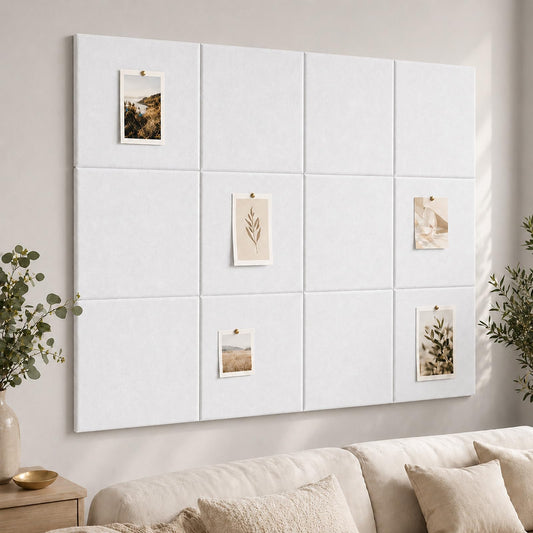 Baysola Felt Bulletin Board Tiles, Cork Board Alternative, 48 x 36 in