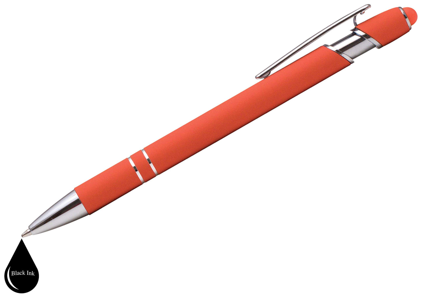 ExpressDesigns™ - Premium Custom Pens with Stylus | Burst of Color | Personalized Soft Touch Metal