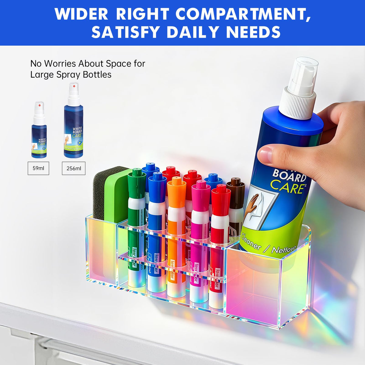 Banafich Wall Mounted Magnetic Dry Erase Marker Holder for White Board