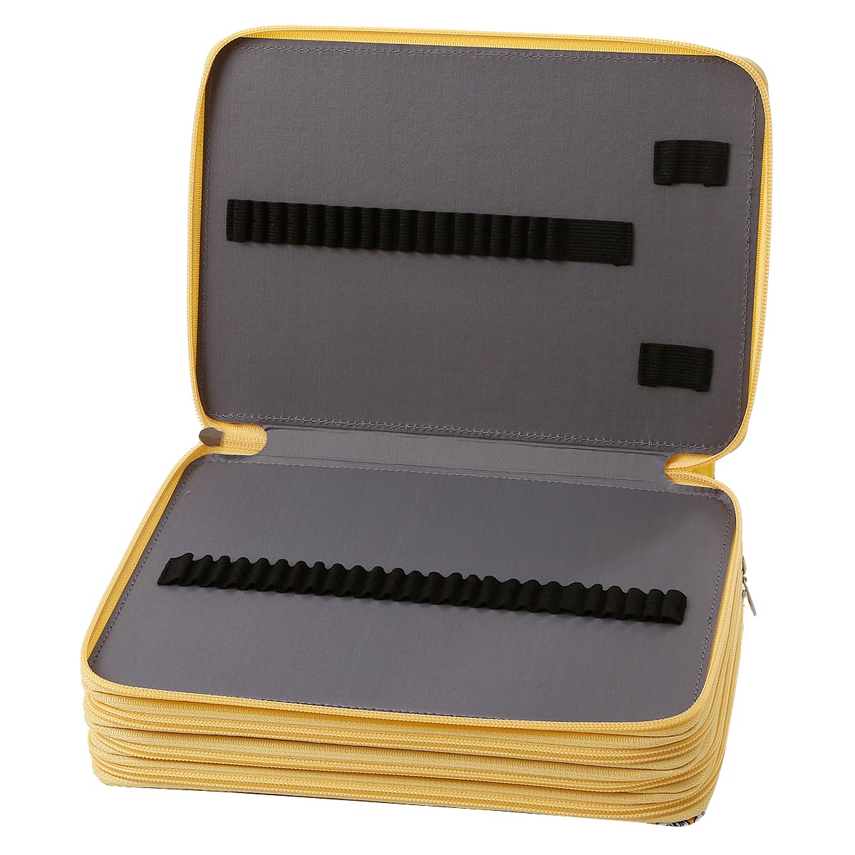 Lbxgap 200 Slots Pencil Case 4-Layer Zipped Holder w/Handle