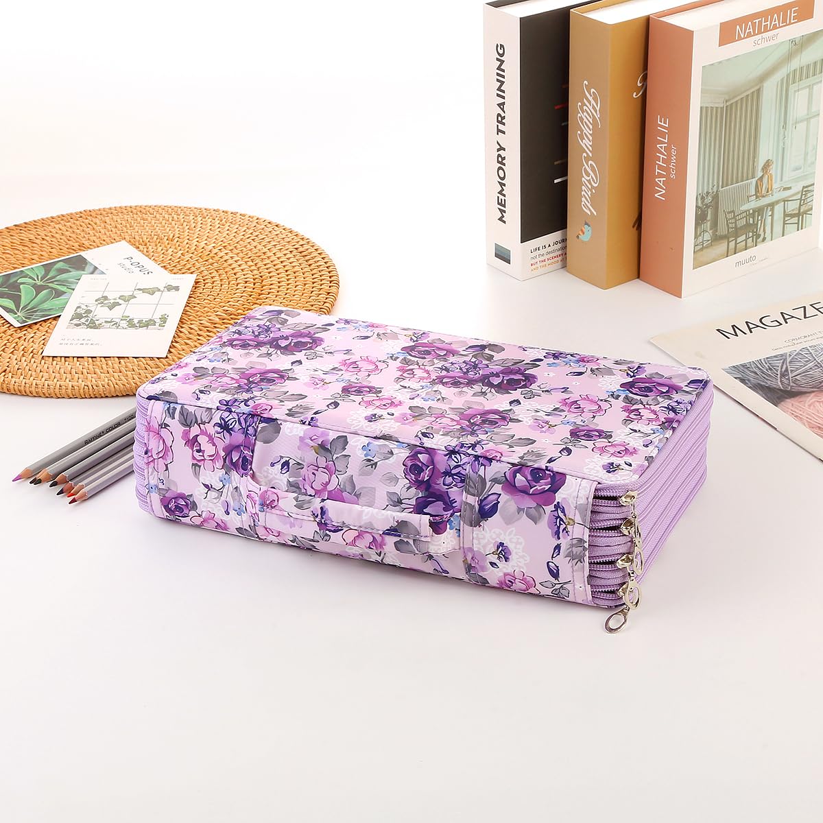 Lbxgap 300 Slots Colored Pencil Case Organizer, 4 Layer Bag