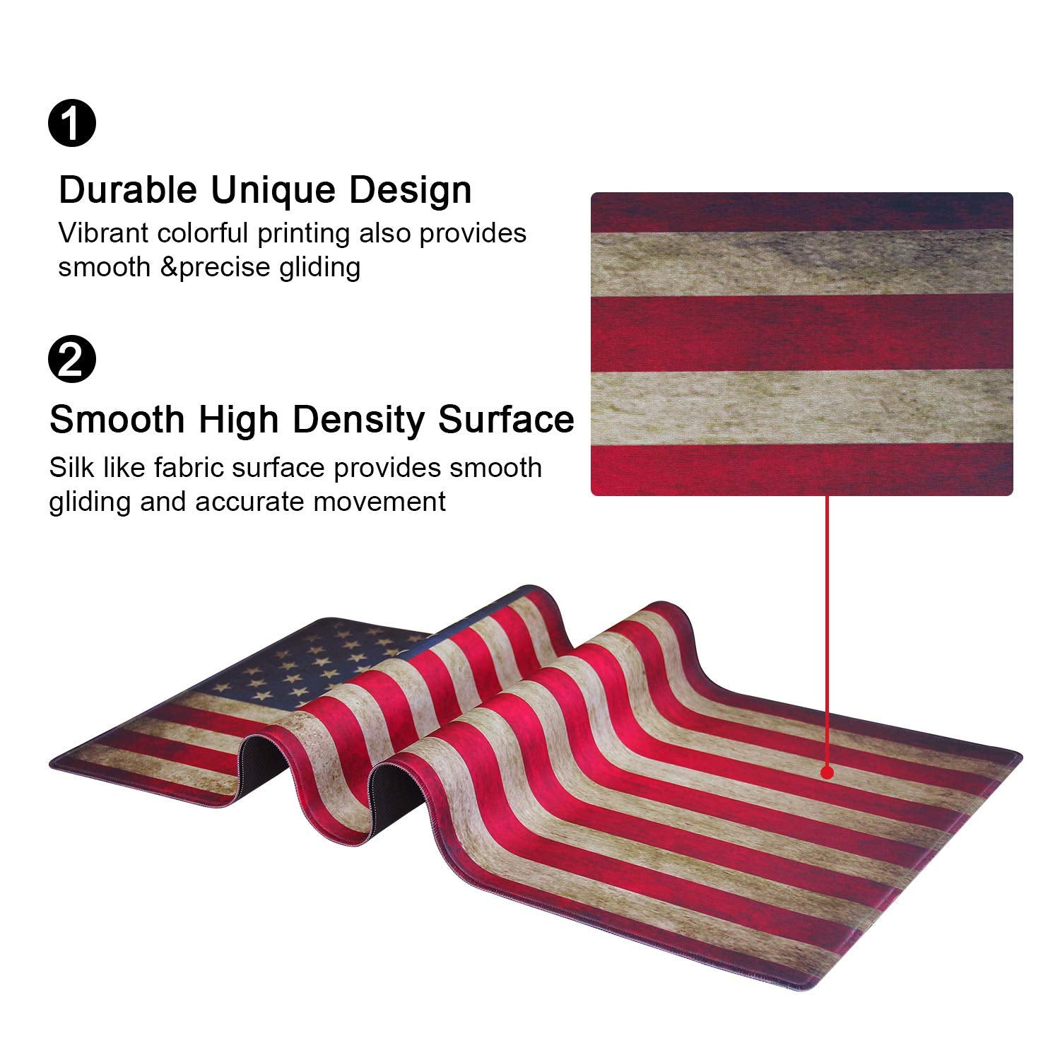 Meffort Inc Extra Large Extended Gaming Desk Mat Non-Slip Rubber Pads Stitched Edges XXL Mouse Pad
