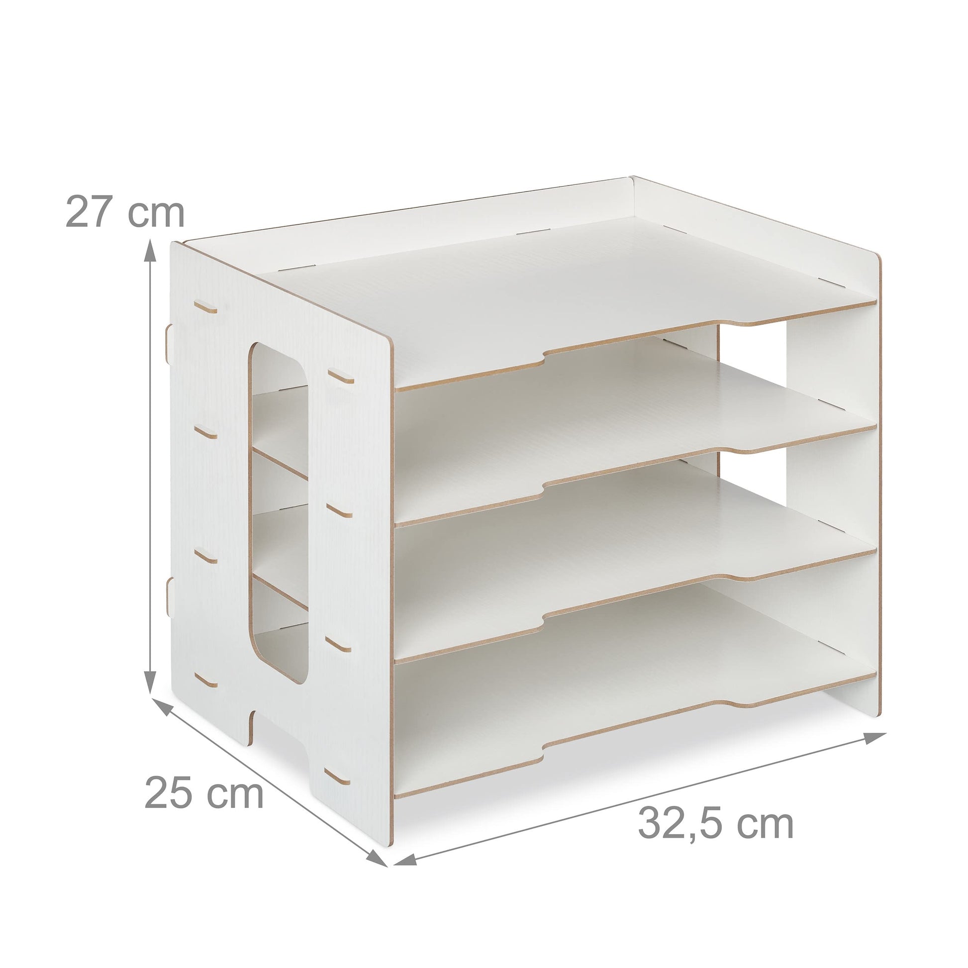Relaxdays Filing Cabinet, 3 Compartments, Letter Tray, Office Document Organiser, A4 Format, 27 x