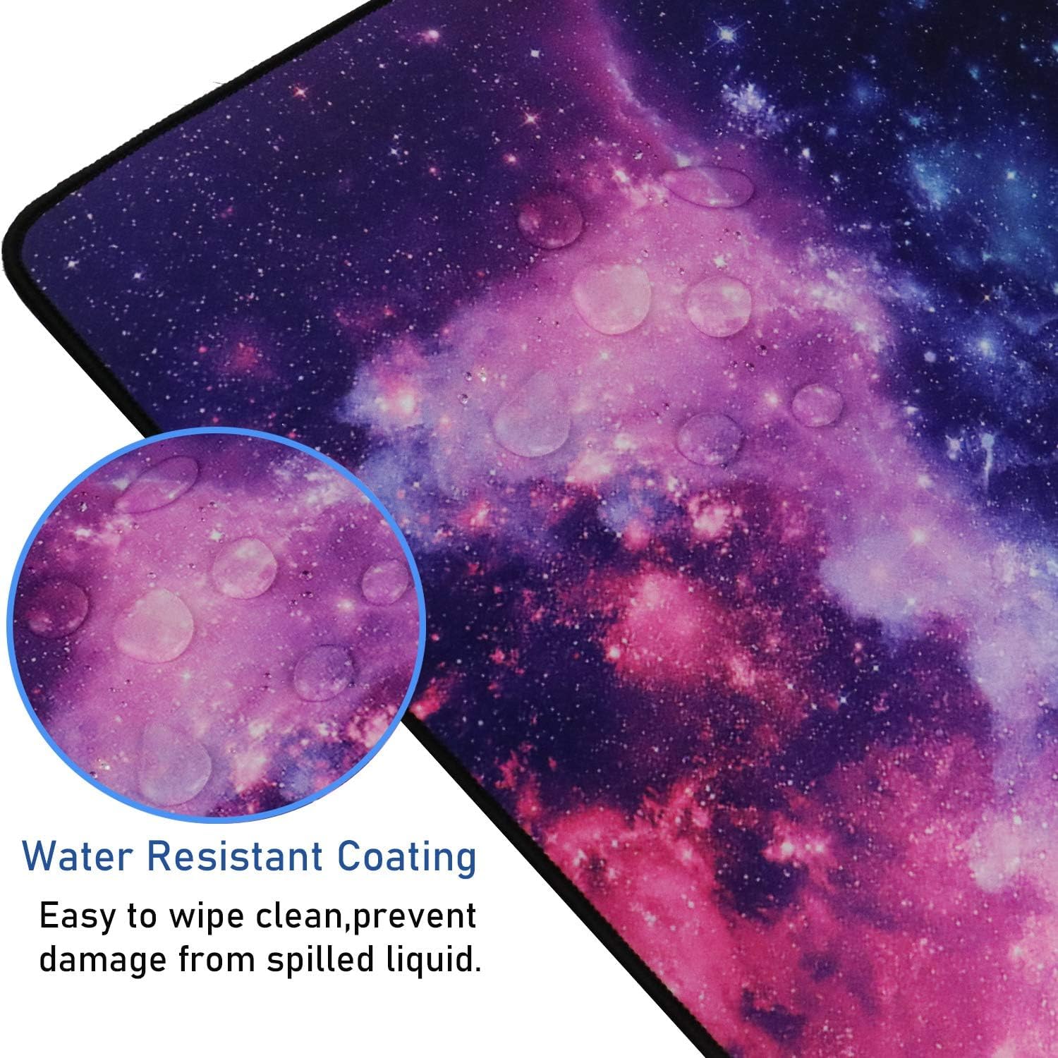 Gaming Mouse Pad with Stitched Edges (35.4X15.7In) Waterproof Desk Pad